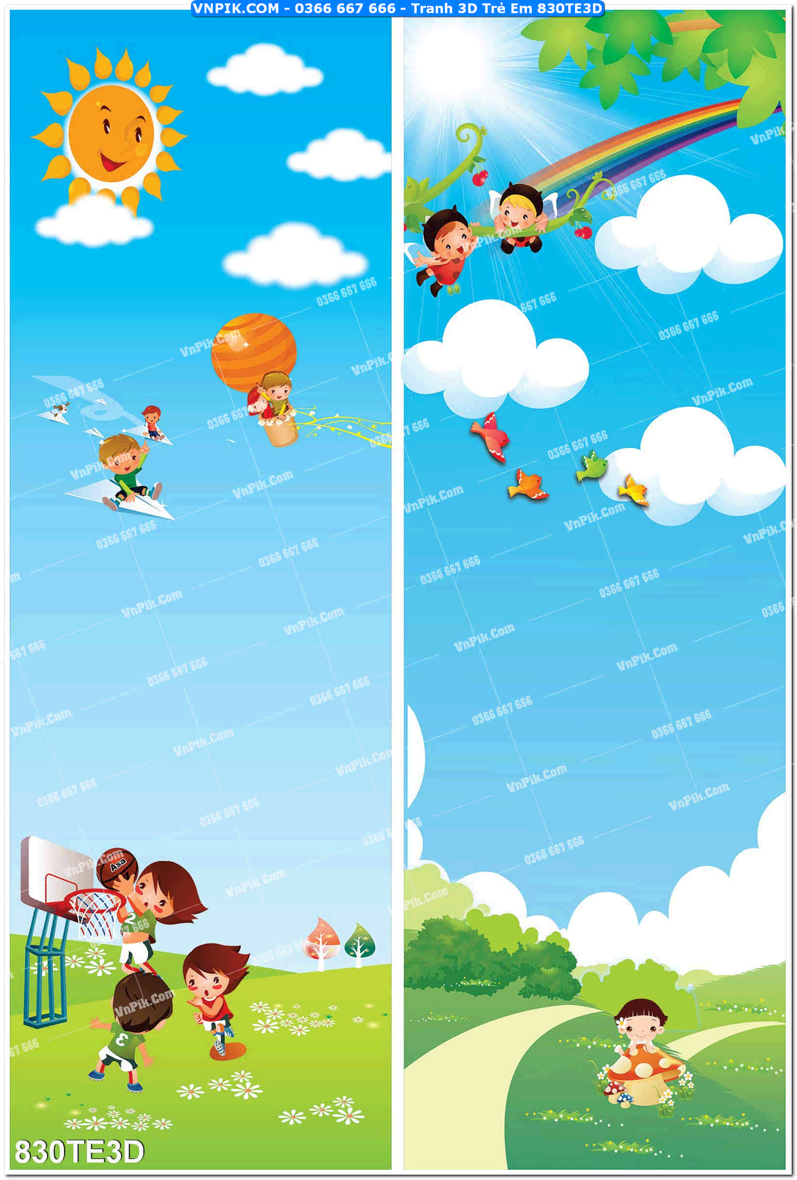 Tranh 3D Trẻ Em 830TE3D