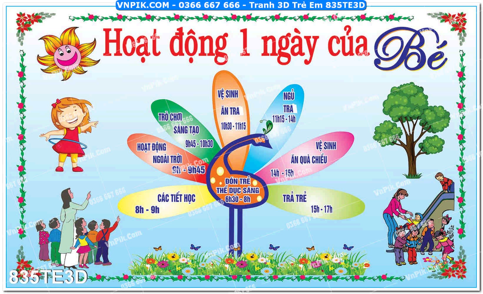 Tranh 3D Trẻ Em 835TE3D