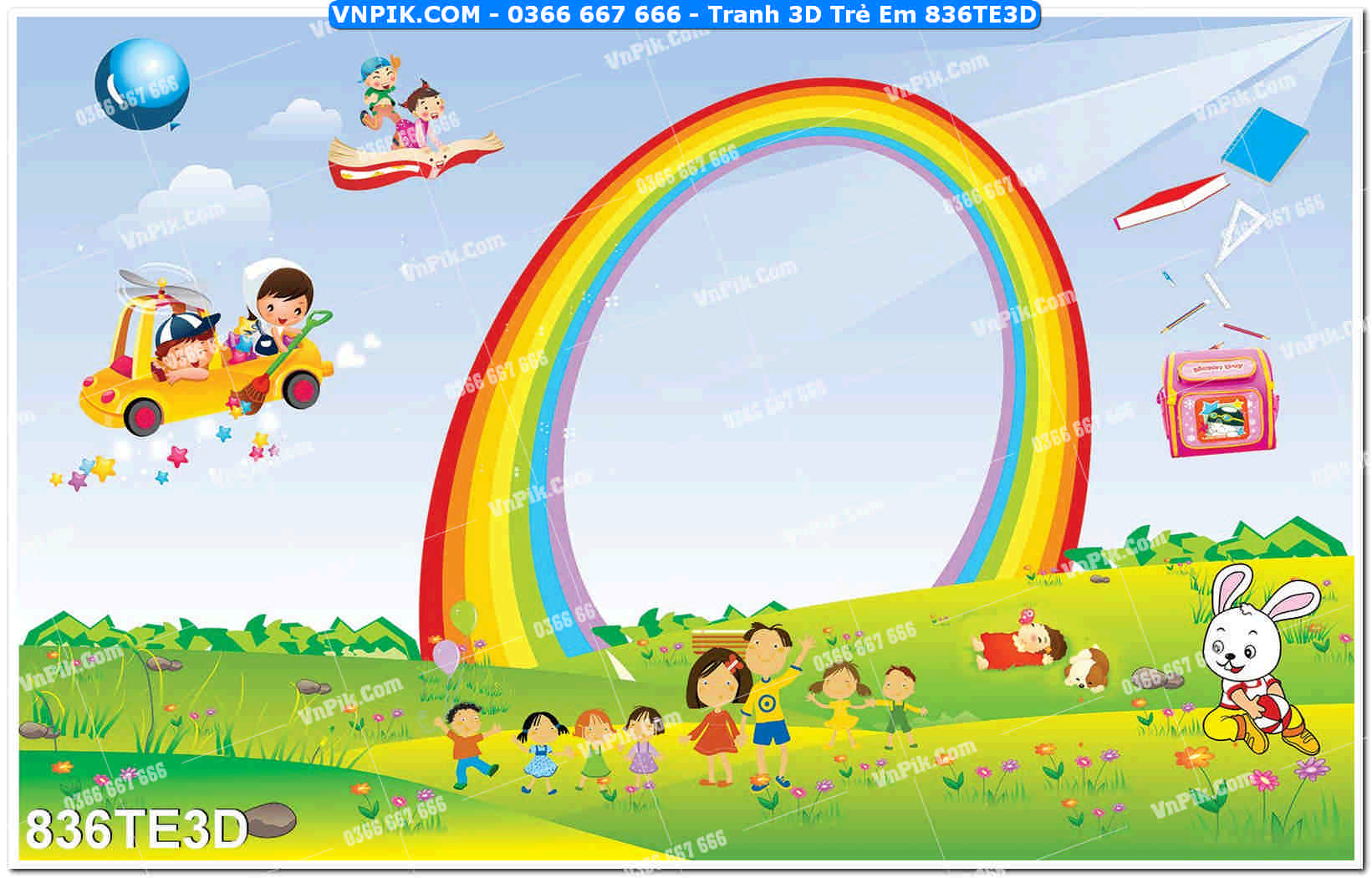 Tranh 3D Trẻ Em 836TE3D
