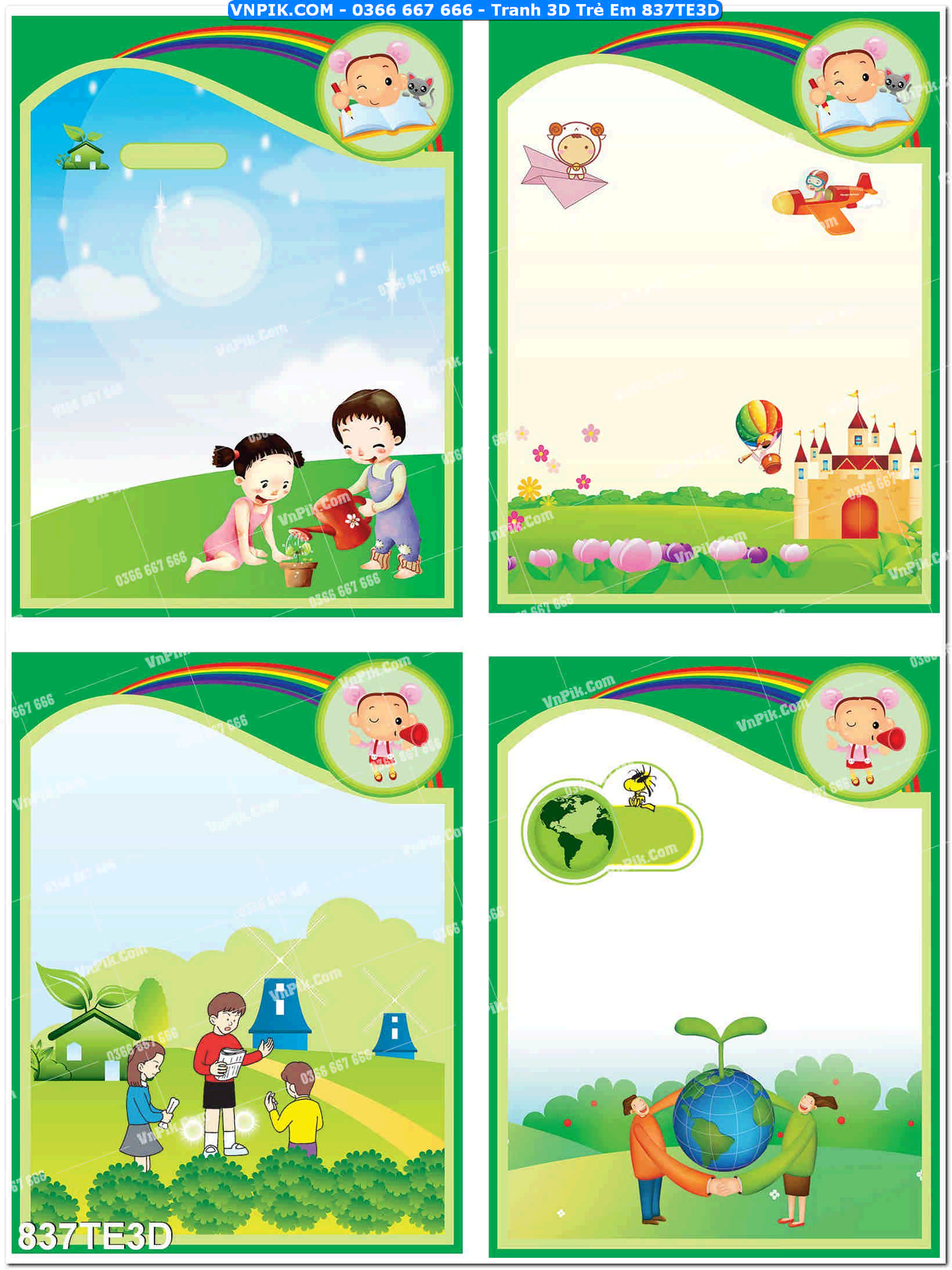 Tranh 3D Trẻ Em 837TE3D