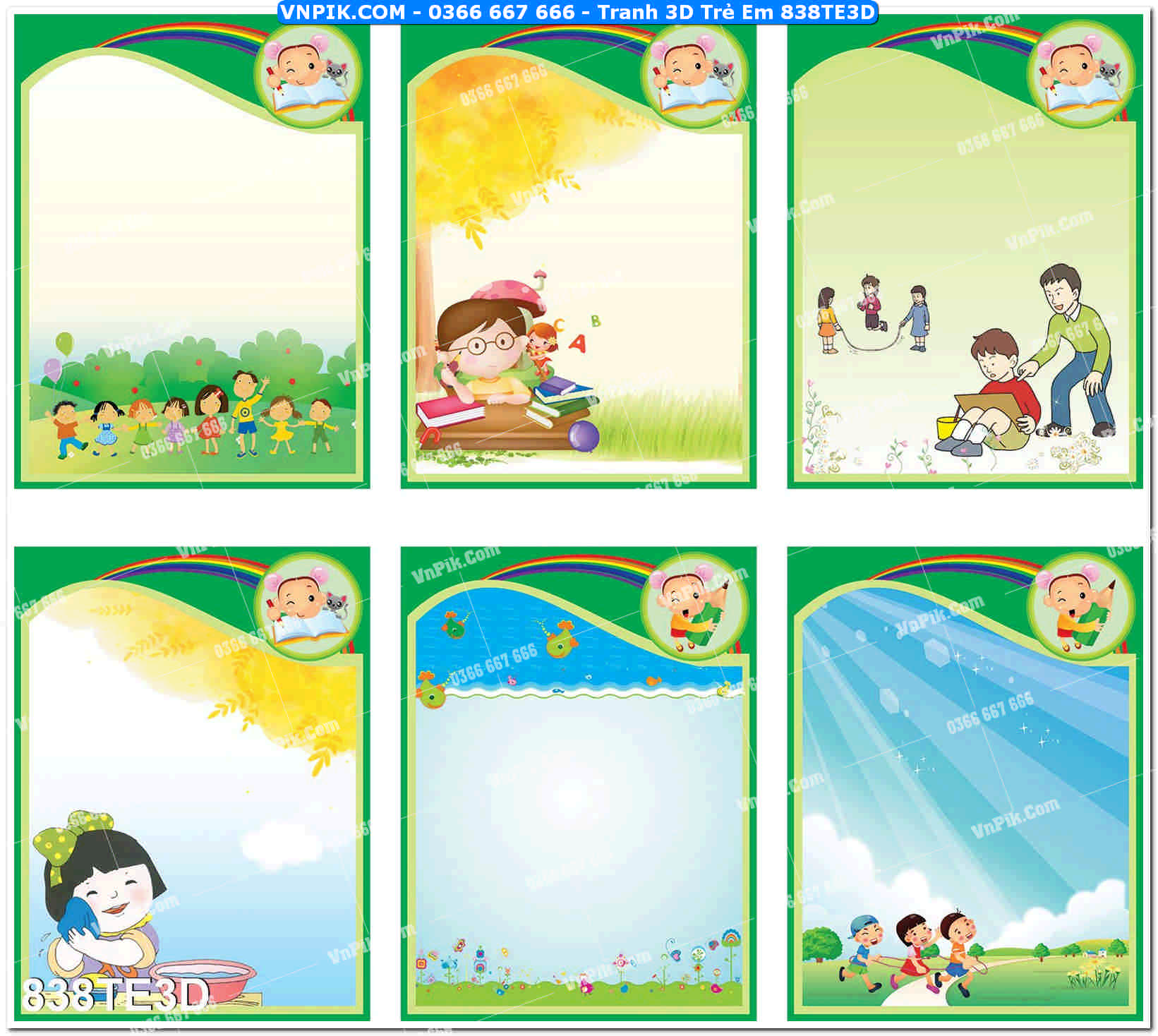 Tranh 3D Trẻ Em 838TE3D