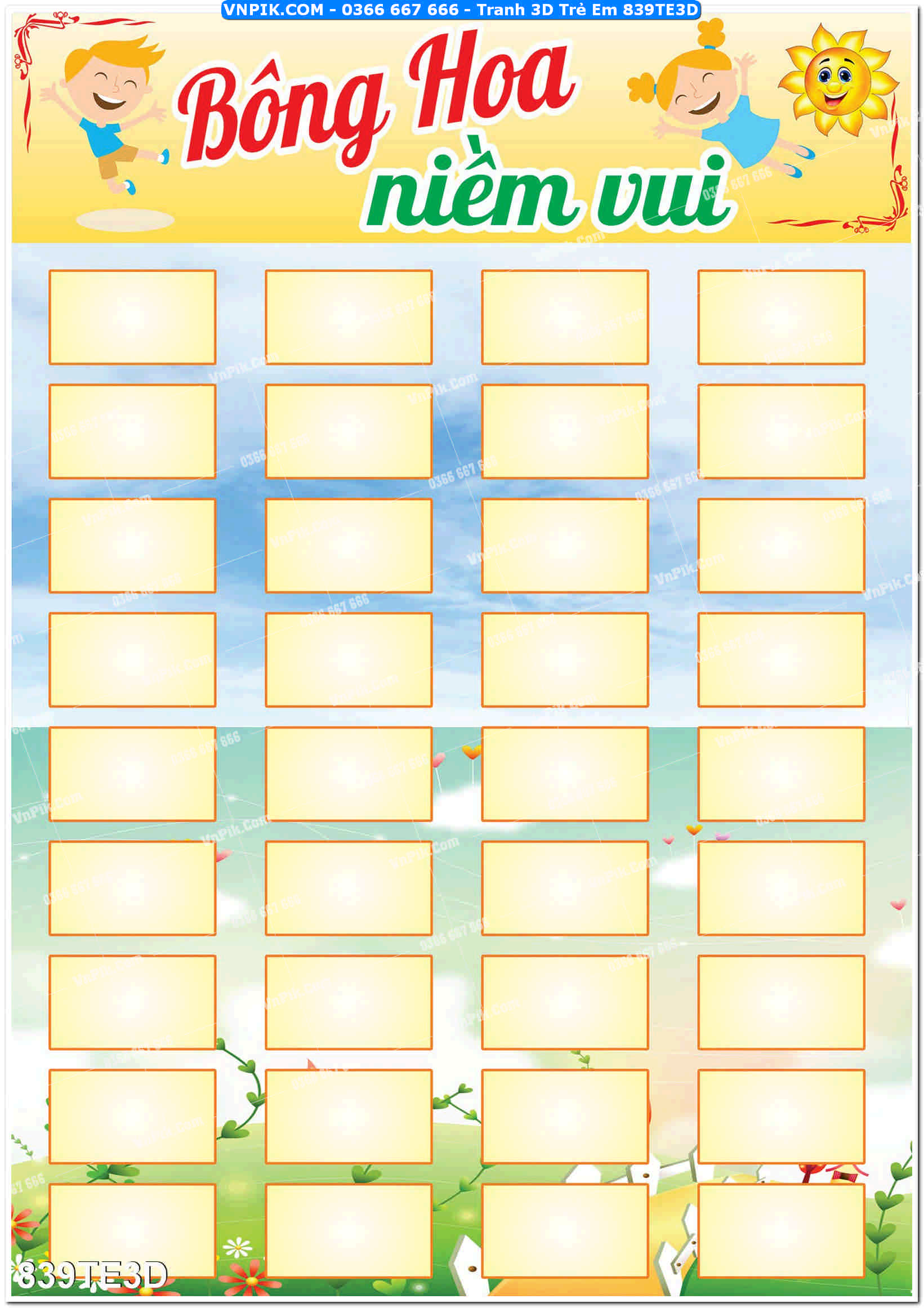 Tranh 3D Trẻ Em 839TE3D