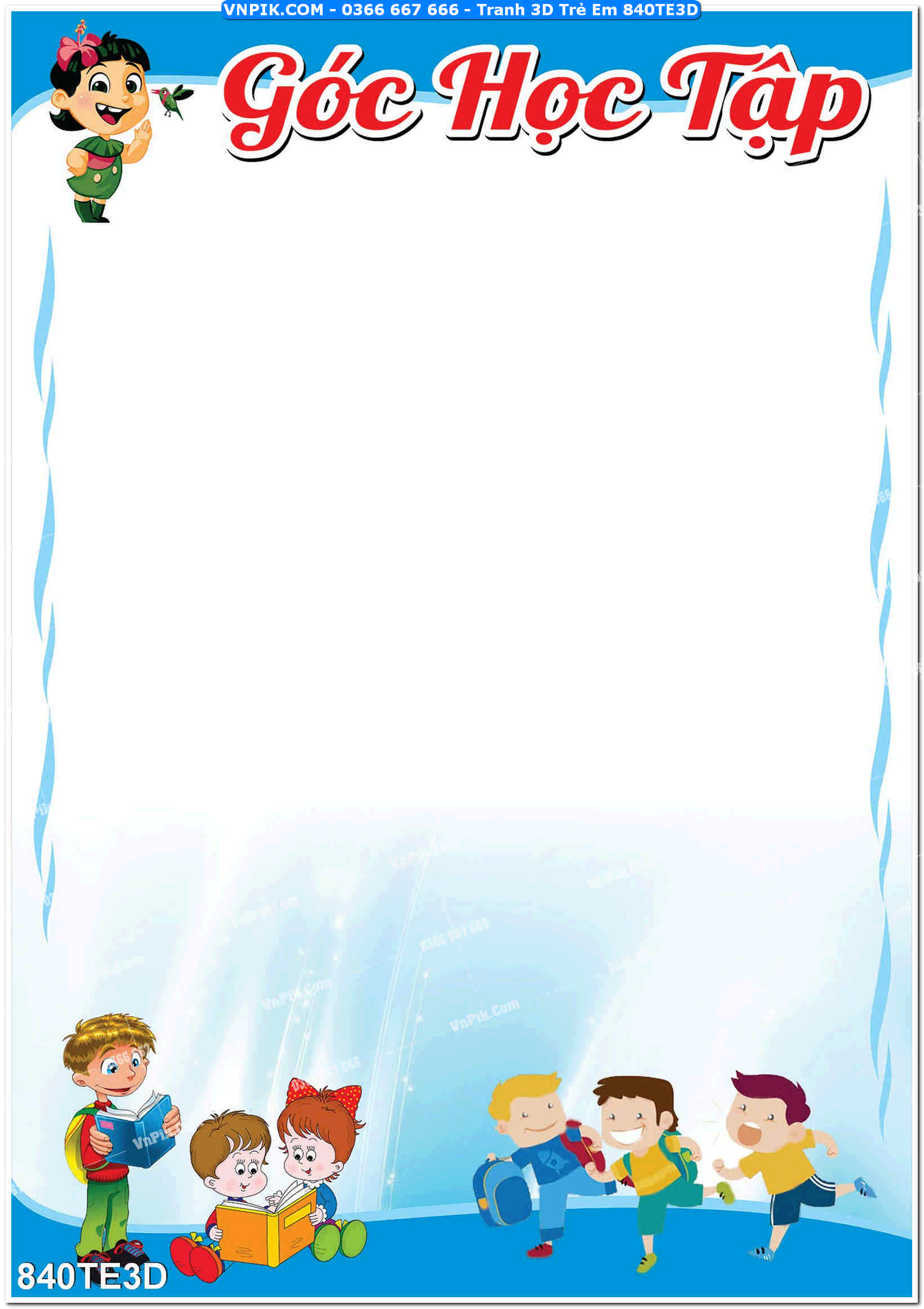 Tranh 3D Trẻ Em 840TE3D