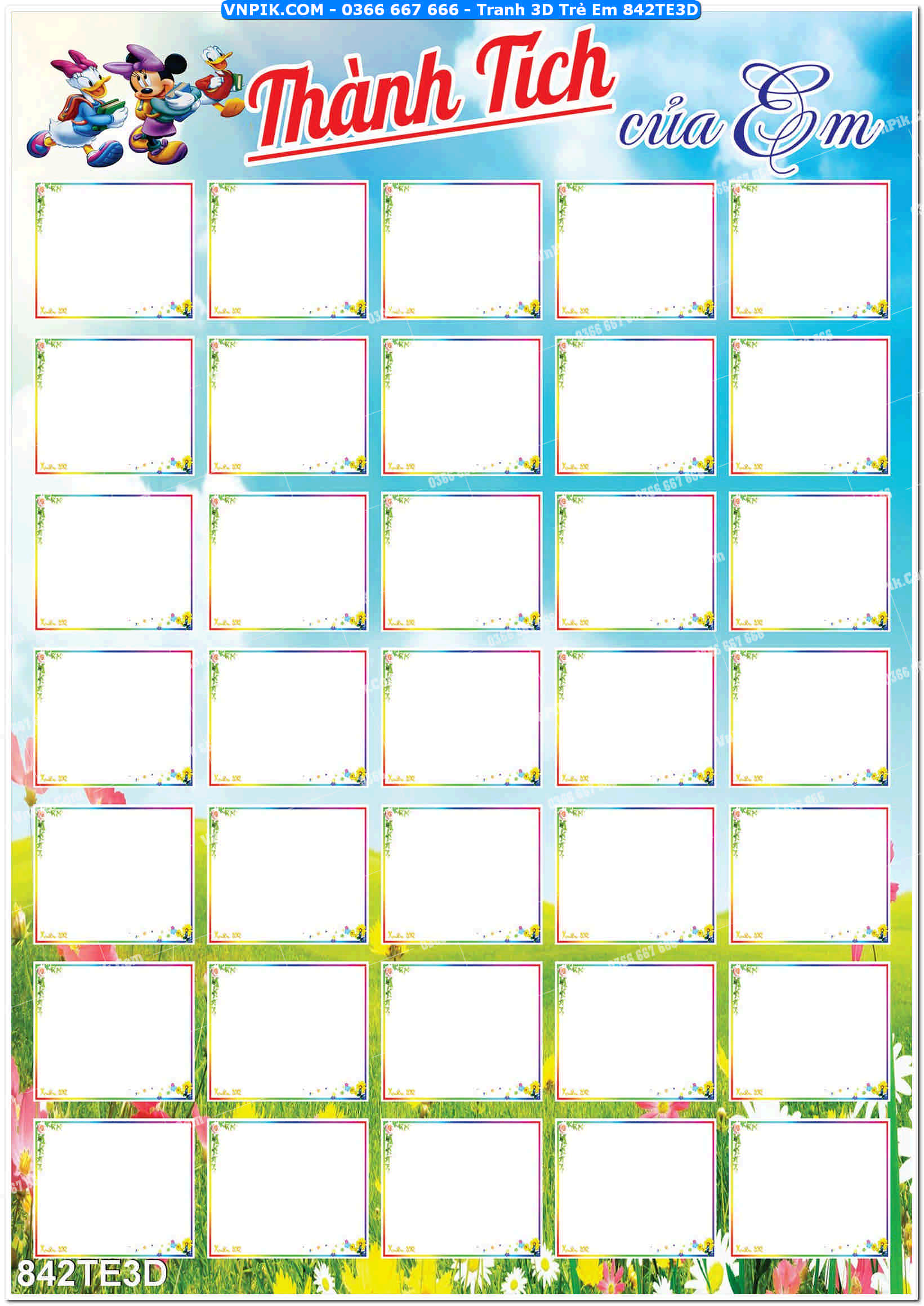Tranh 3D Trẻ Em 842TE3D