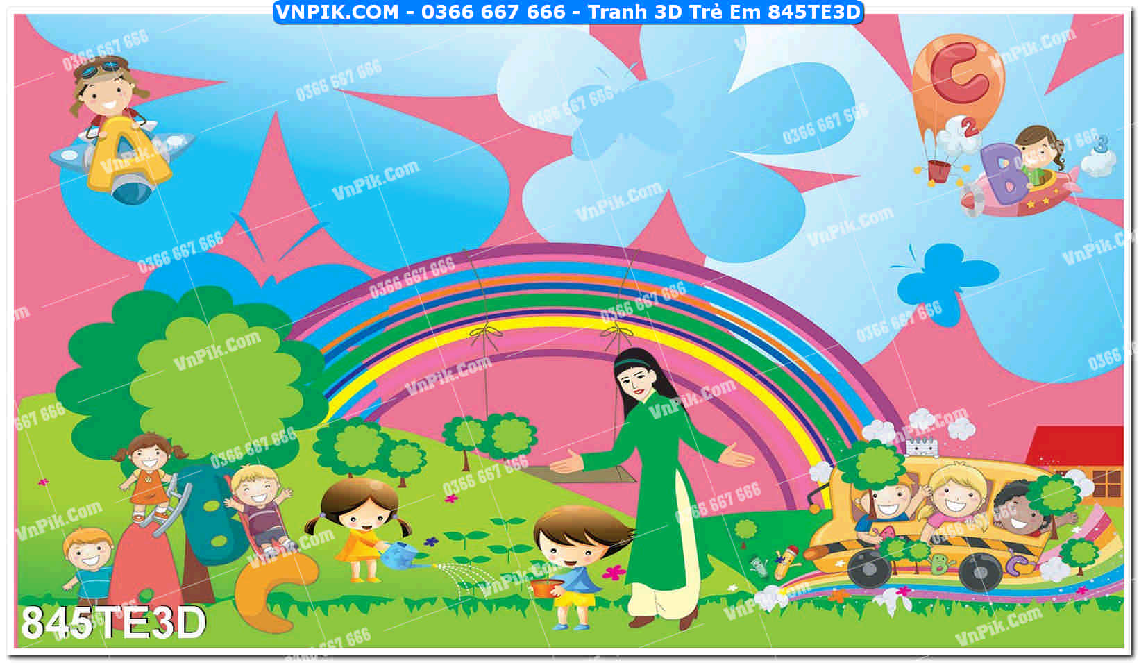 Tranh 3D Trẻ Em 845TE3D