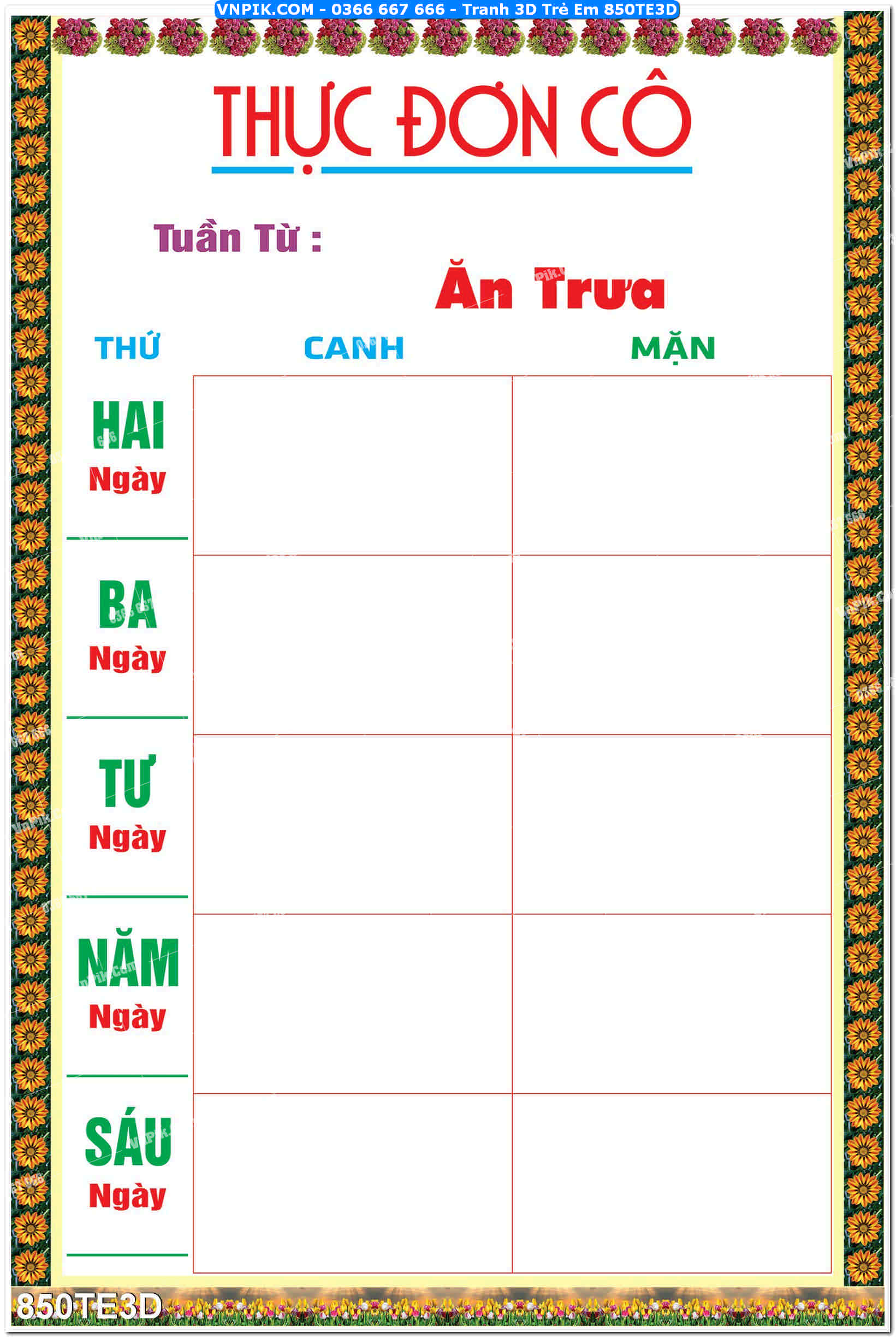 Tranh 3D Trẻ Em 850TE3D