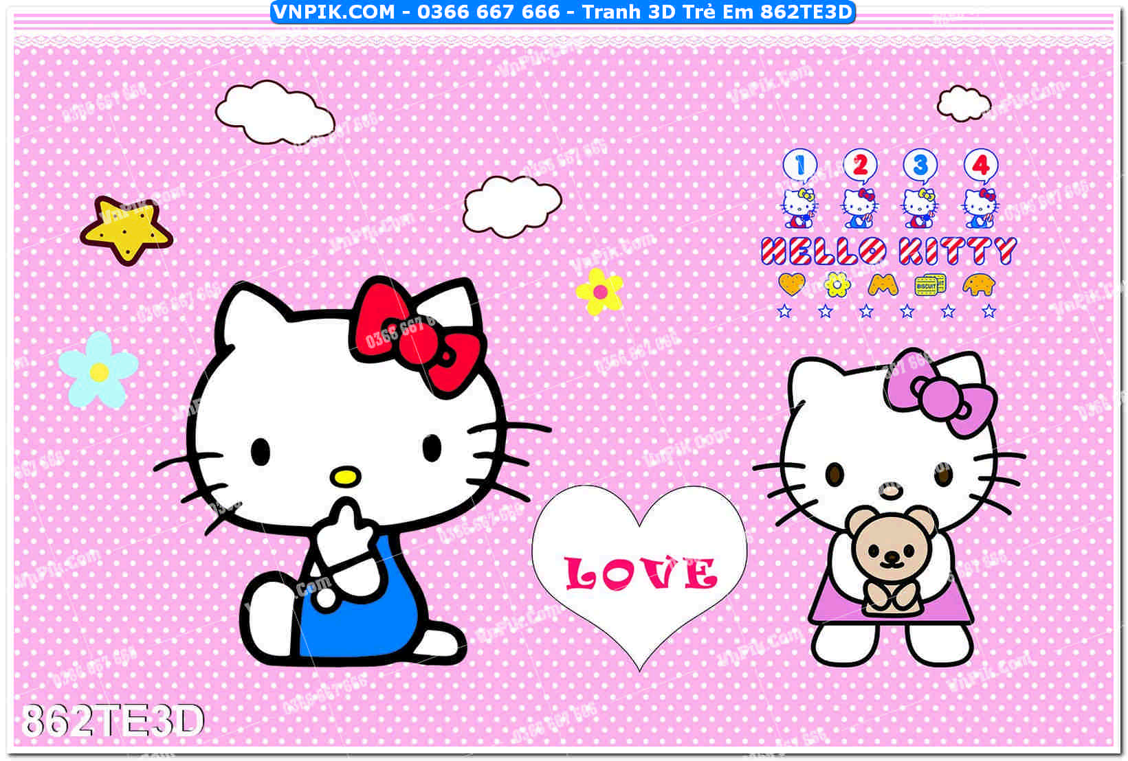 Tranh 3D Trẻ Em 862TE3D