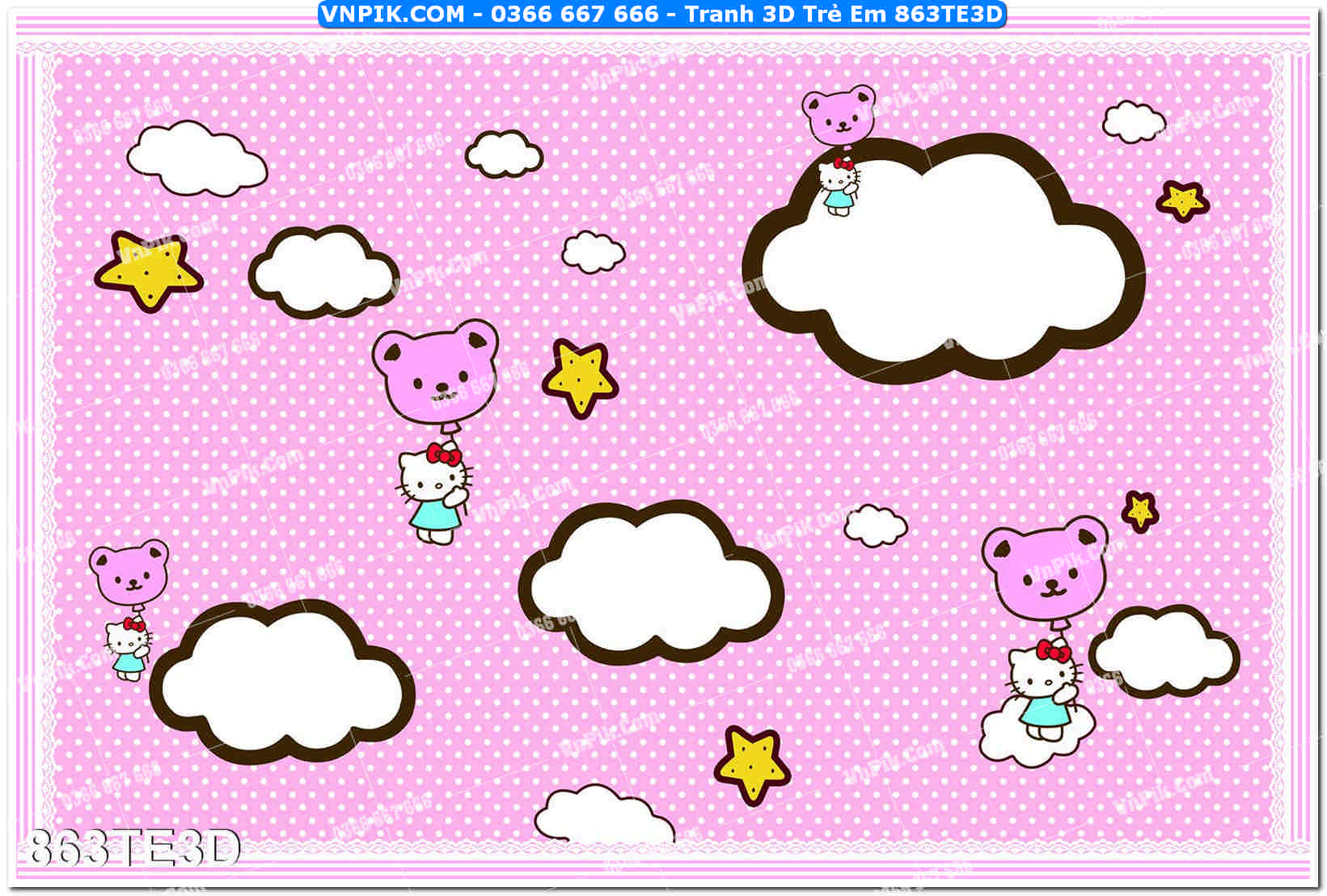 Tranh 3D Trẻ Em 863TE3D