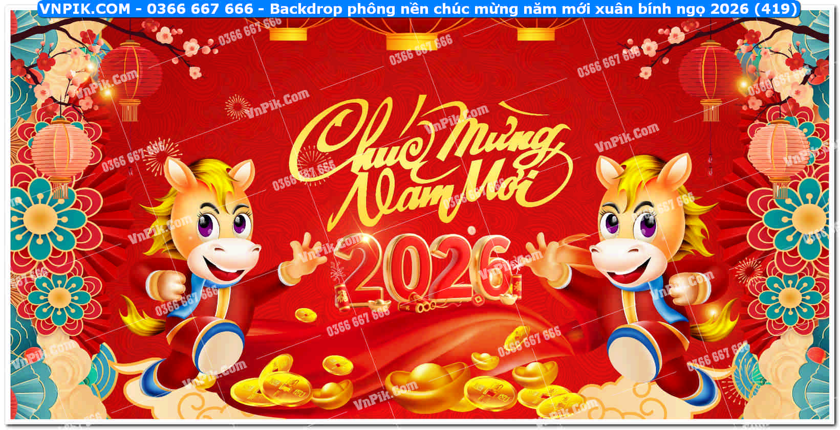 Backdrop phông nền chúc mừng năm mới xuân bính ngọ 2026 (419)