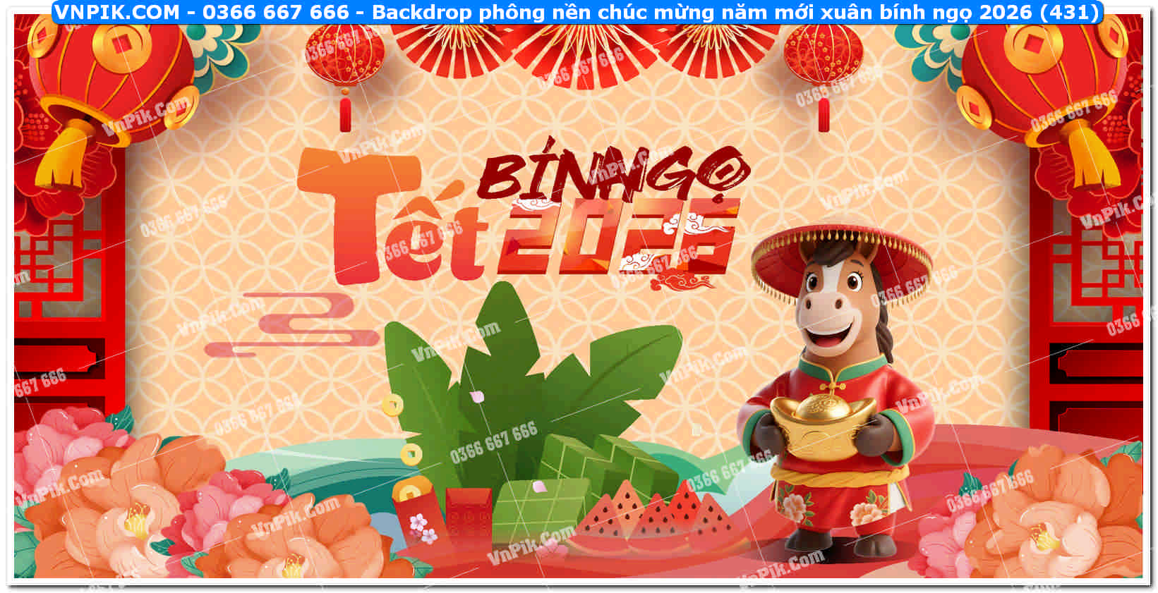 Backdrop phông nền chúc mừng năm mới xuân bính ngọ 2026 (431)