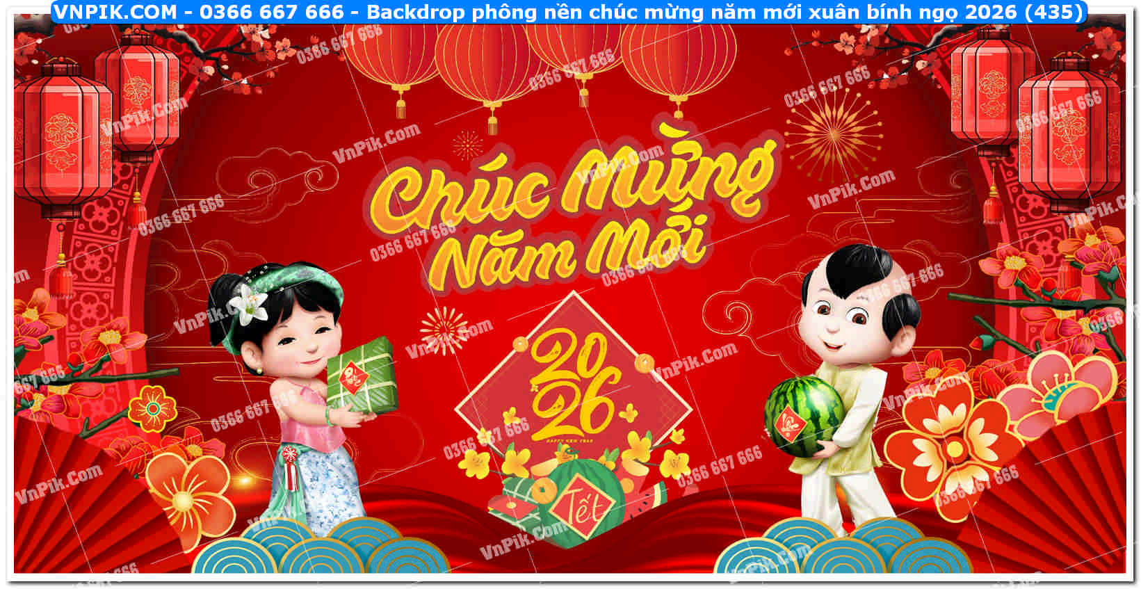 Backdrop phông nền chúc mừng năm mới xuân bính ngọ 2026 (435)