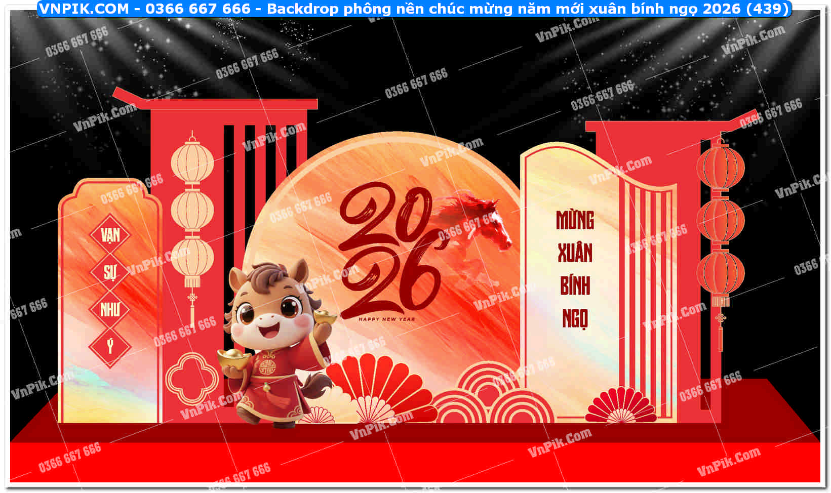 Backdrop phông nền chúc mừng năm mới xuân bính ngọ 2026 (439)