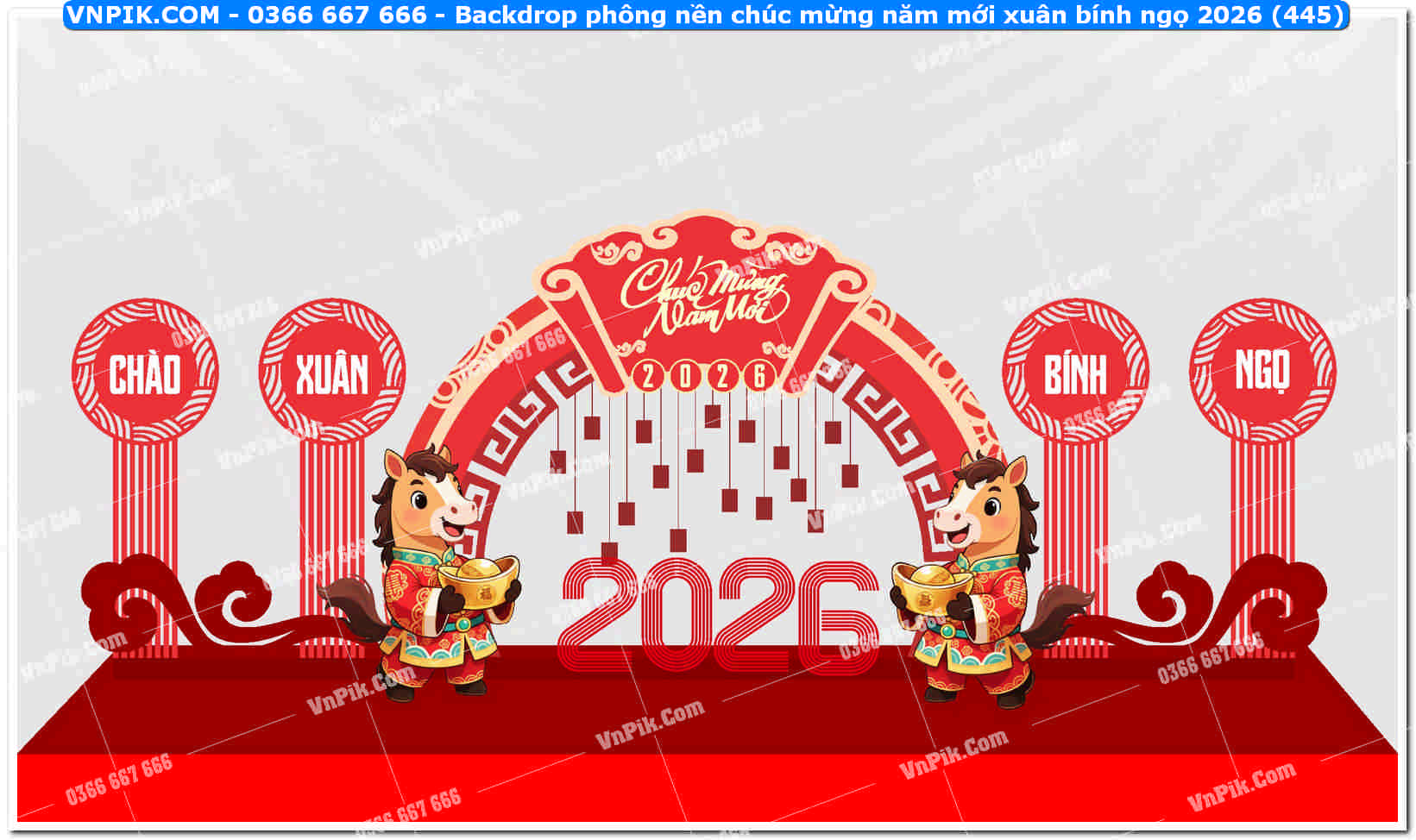 Backdrop phông nền chúc mừng năm mới xuân bính ngọ 2026 (445)