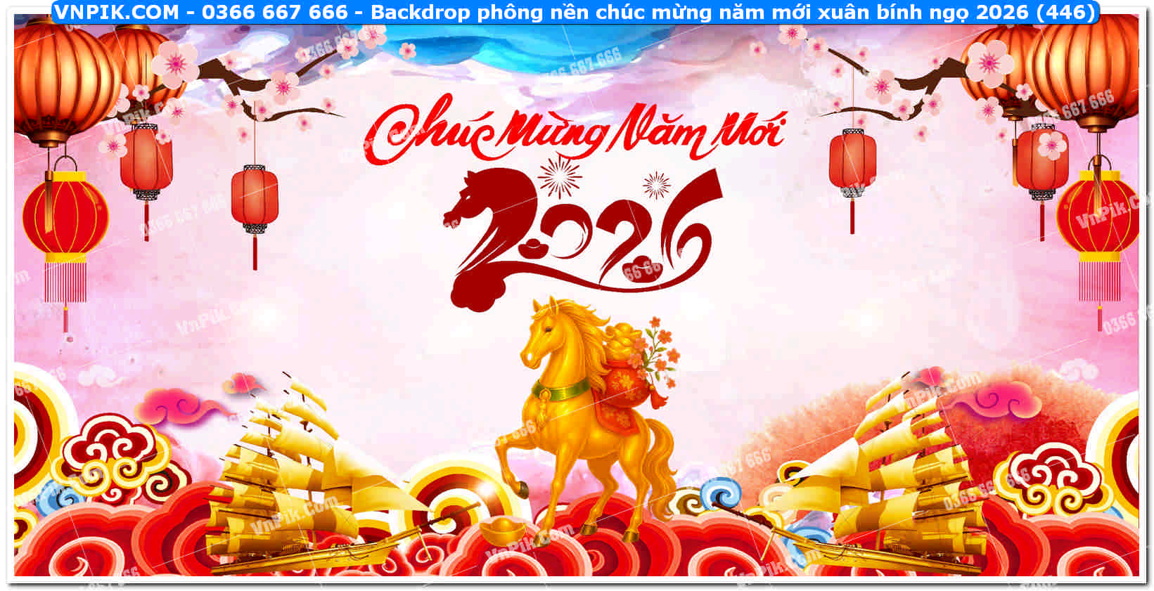 Backdrop phông nền chúc mừng năm mới xuân bính ngọ 2026 (446)