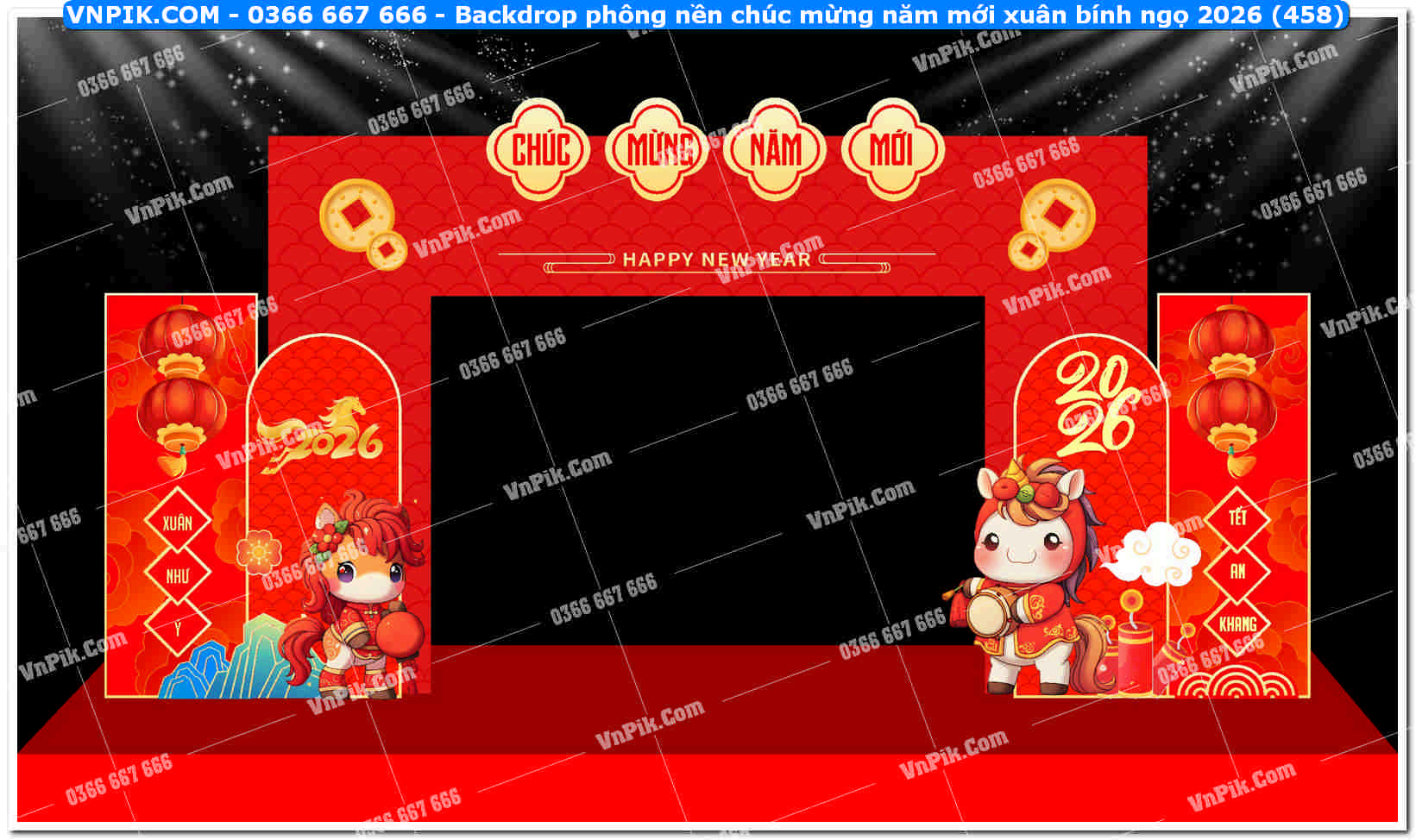 Backdrop phông nền chúc mừng năm mới xuân bính ngọ 2026 (458)