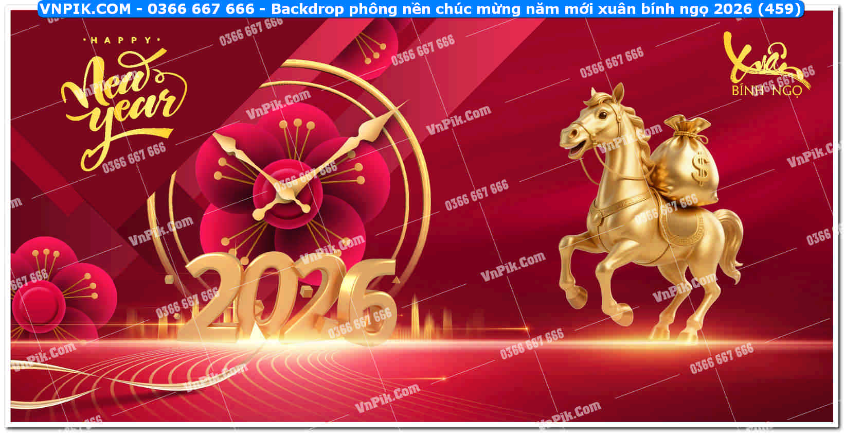 Backdrop phông nền chúc mừng năm mới xuân bính ngọ 2026 (459)