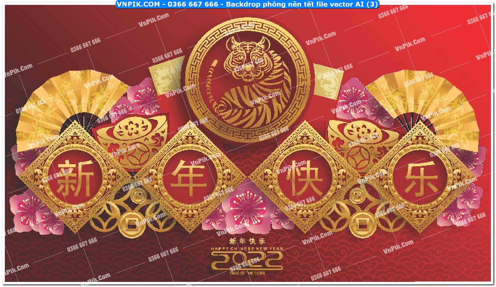 Backdrop phông nền tết file vector AI (3)
