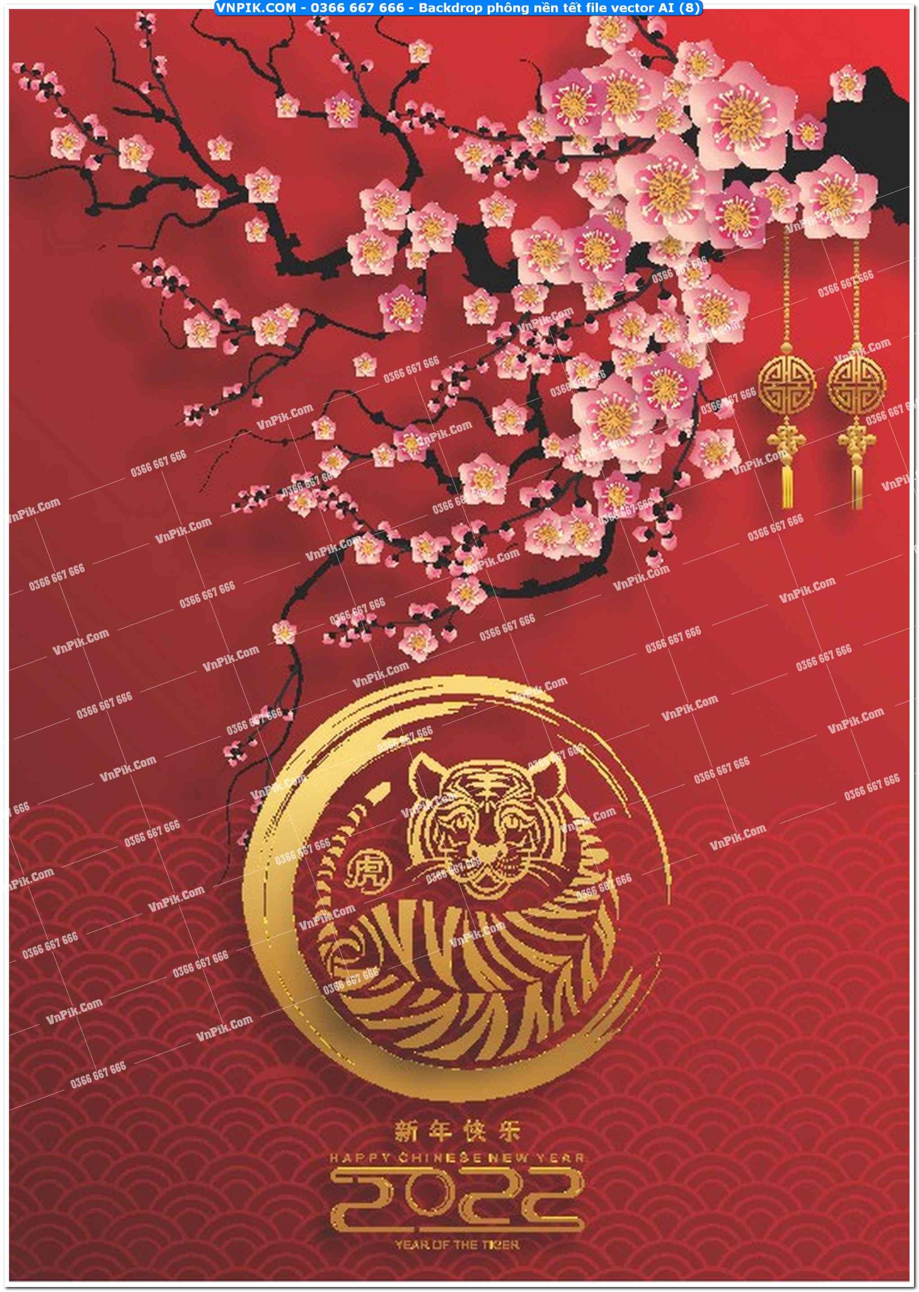 Backdrop phông nền tết file vector AI (8)