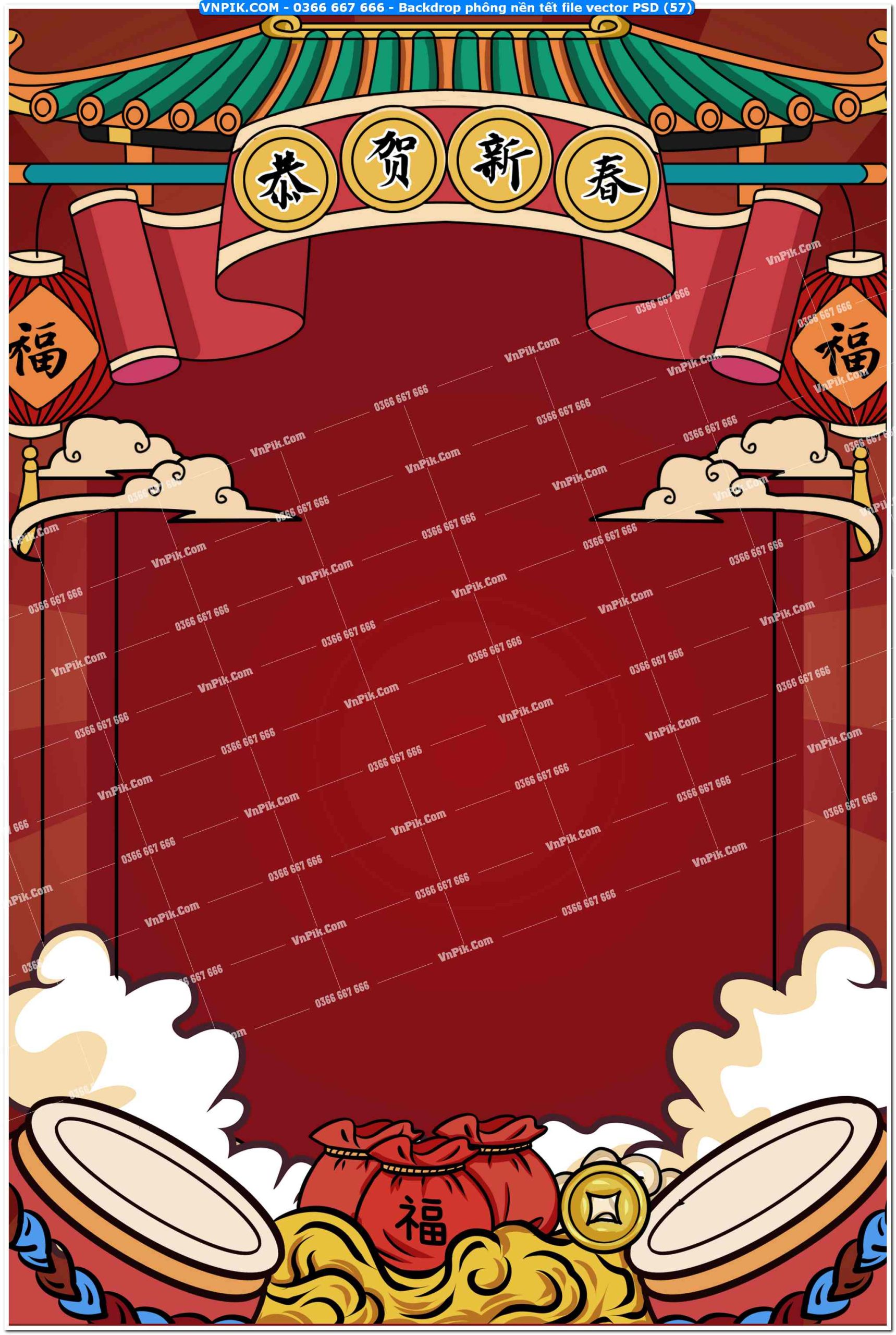 Backdrop phông nền tết file vector PSD (57)