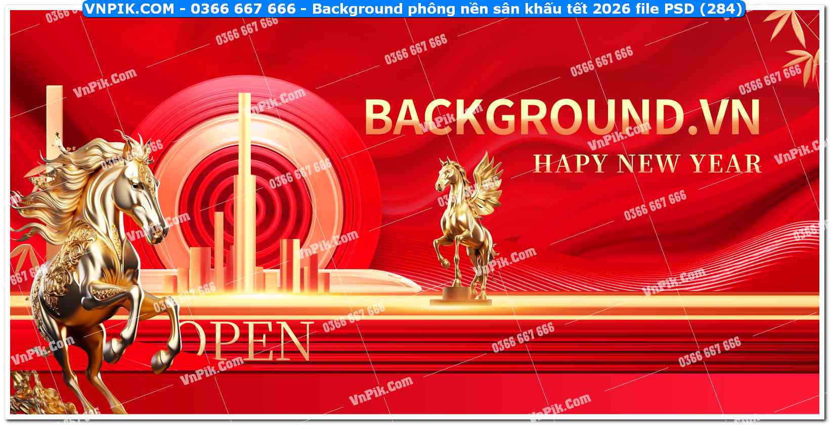 Background phông nền sân khấu tết 2026 file PSD (284)