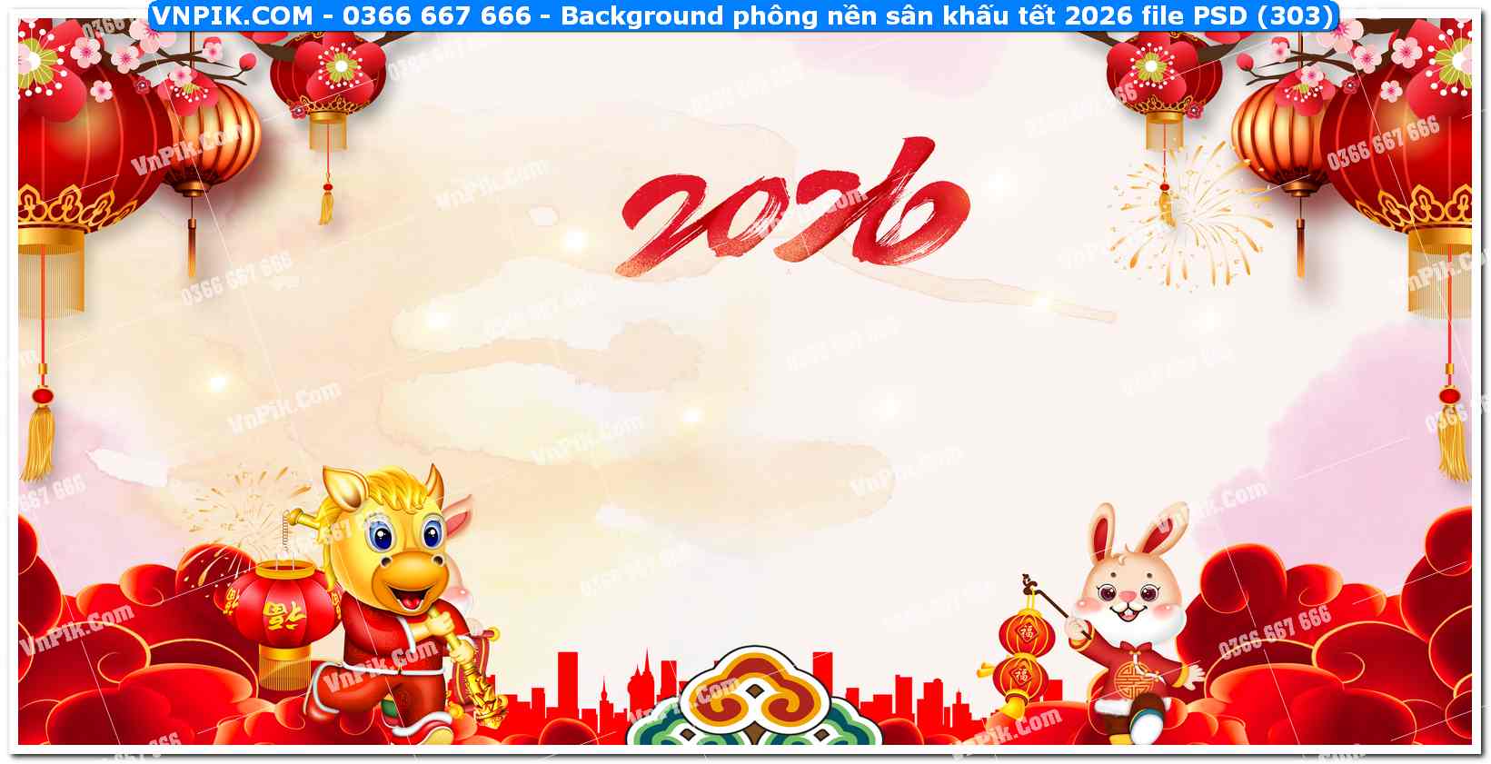 Background phông nền sân khấu tết 2026 file PSD (303)