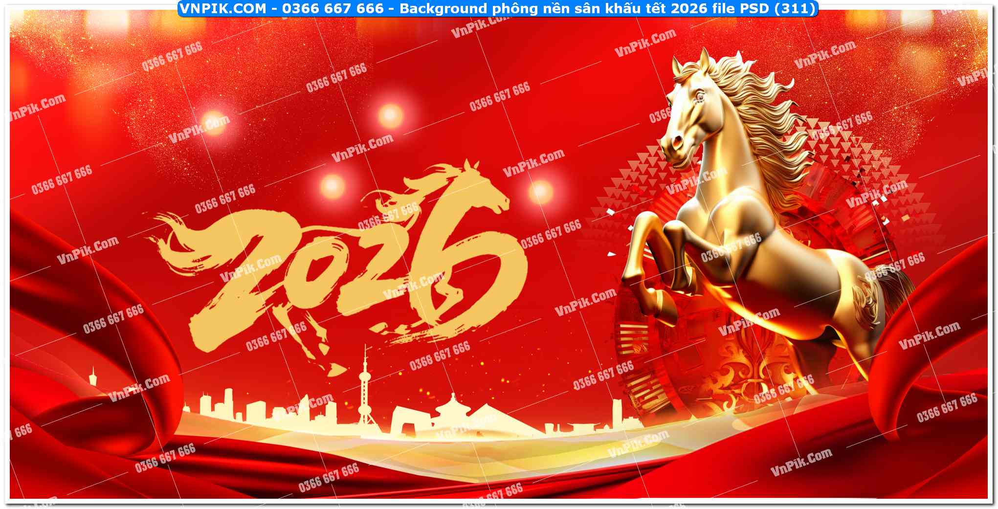 Background phông nền sân khấu tết 2026 file PSD (311)