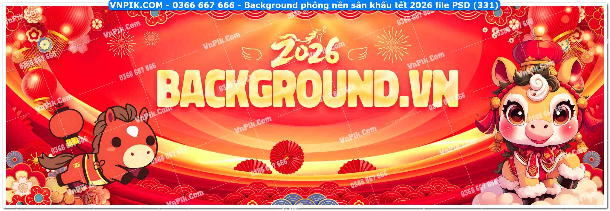 Background phông nền sân khấu tết 2026 file PSD (331)