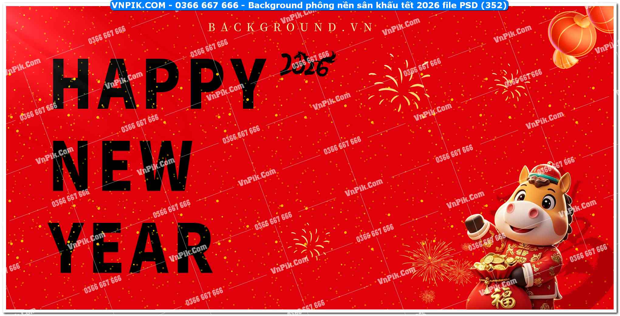 Background phông nền sân khấu tết 2026 file PSD (352)