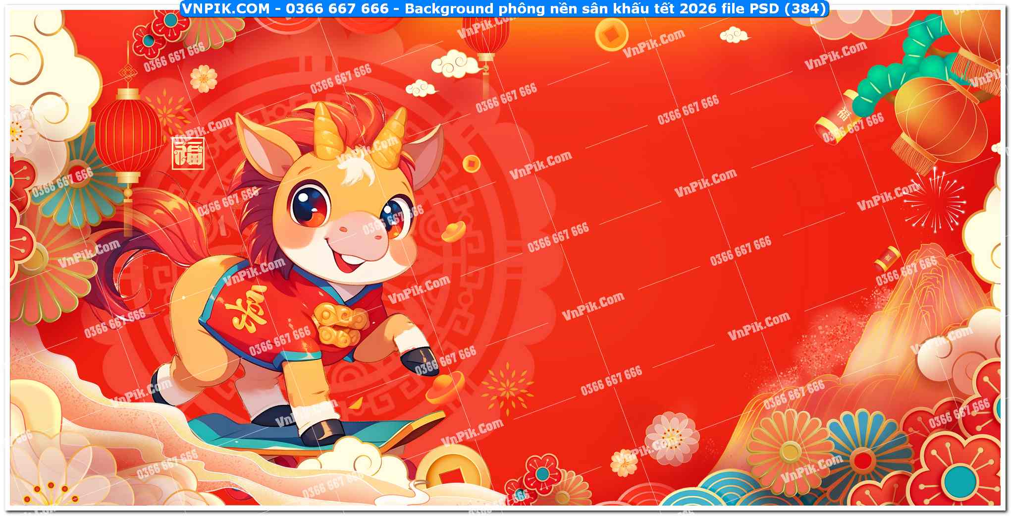 Background phông nền sân khấu tết 2026 file PSD (384)