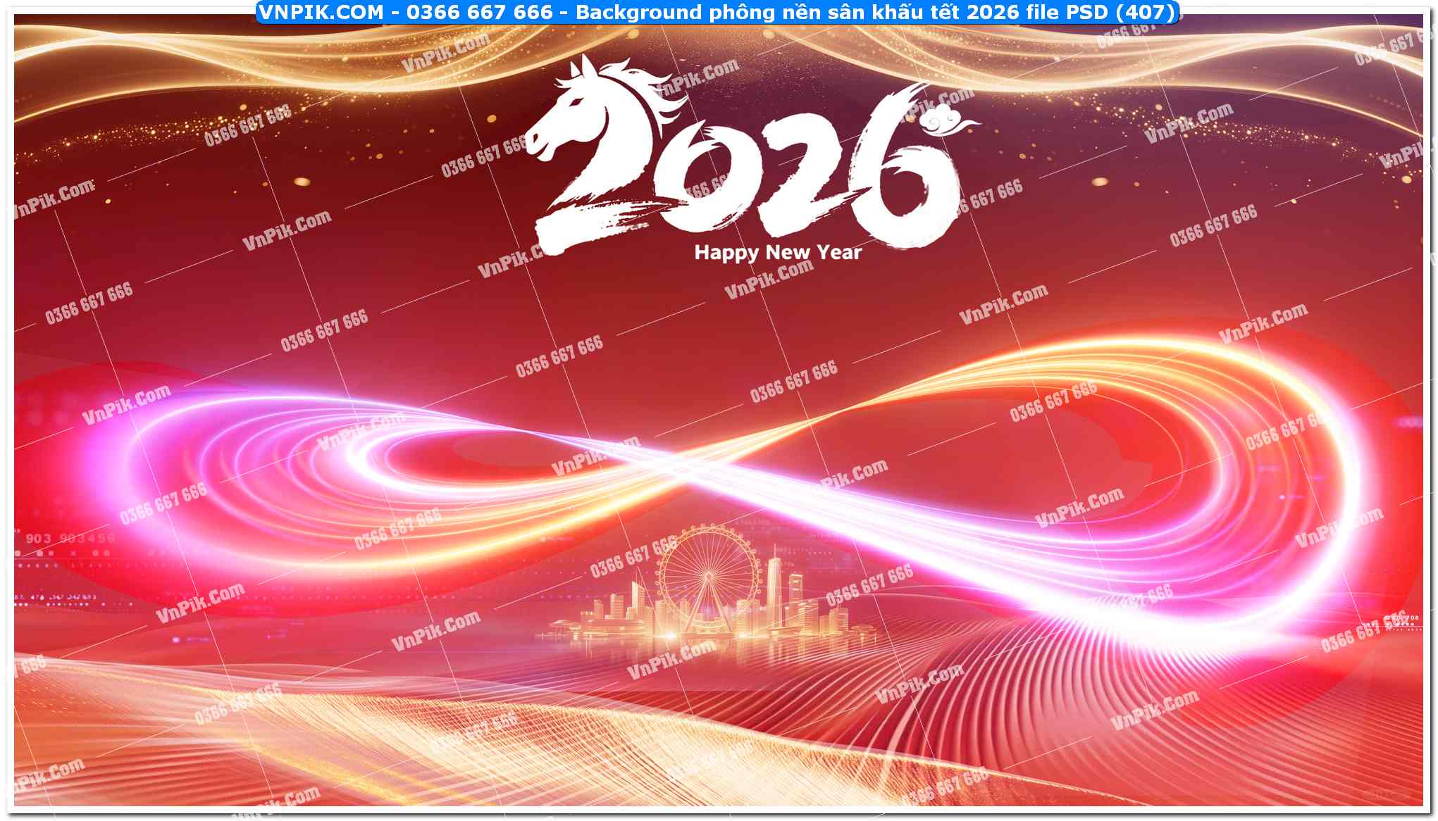 Background phông nền sân khấu tết 2026 file PSD (407)