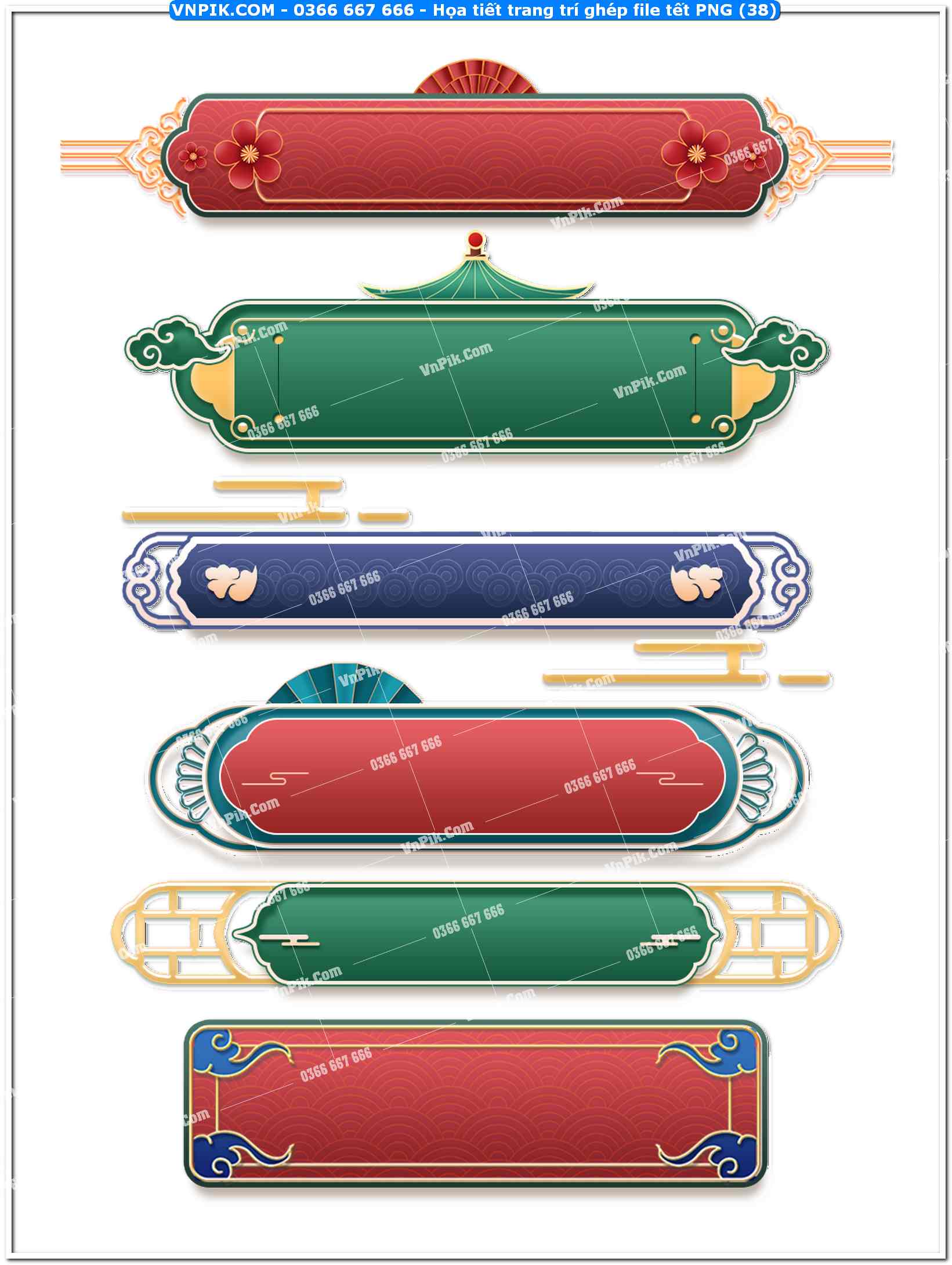 Họa tiết trang trí ghép file tết PNG (38)
