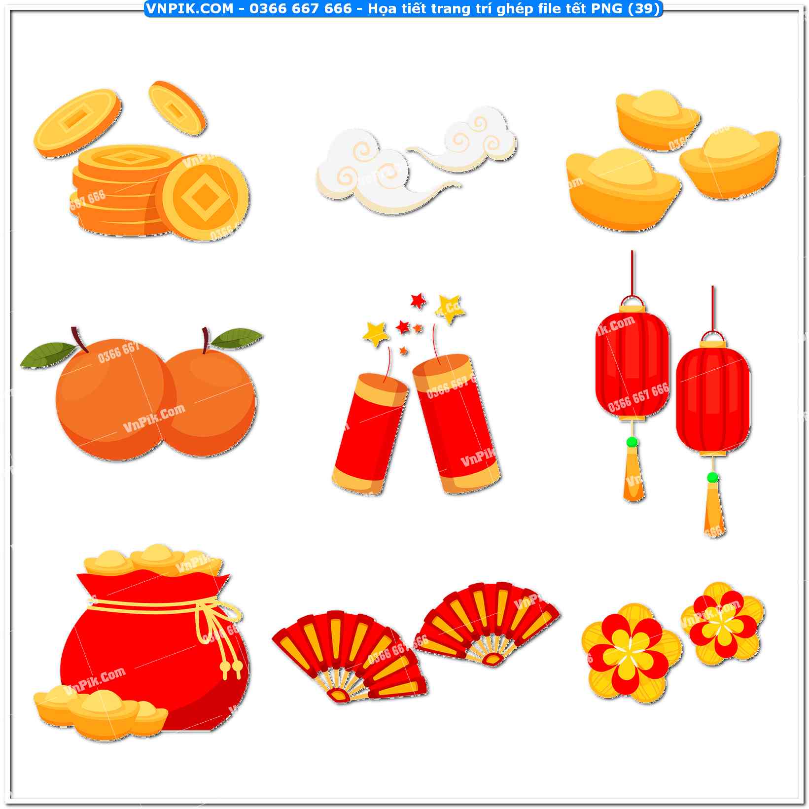 Họa tiết trang trí ghép file tết PNG (39)