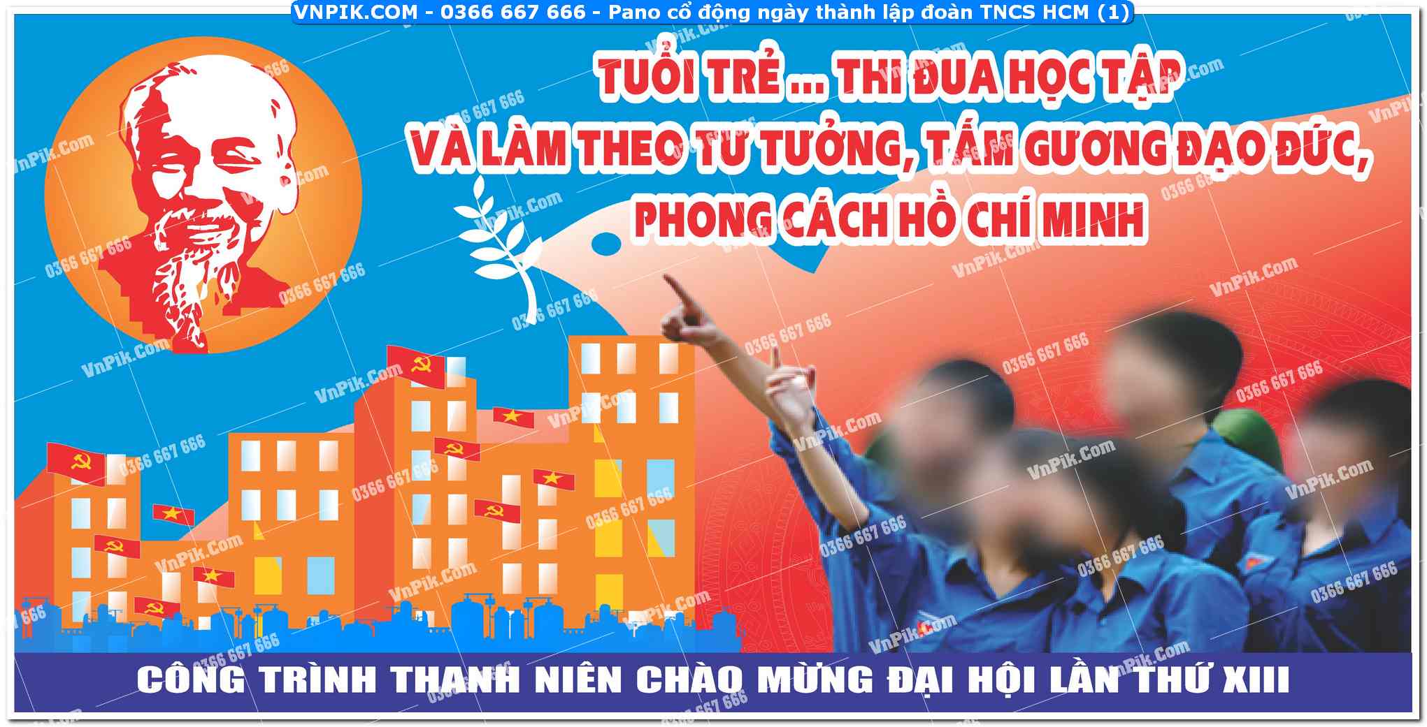Pano cổ động ngày thành lập đoàn TNCS HCM (1)