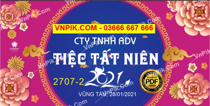 mẫu Backdrop tiệc tất niên chào xuân Tân Sửu 2021 – công ty ADV (2)