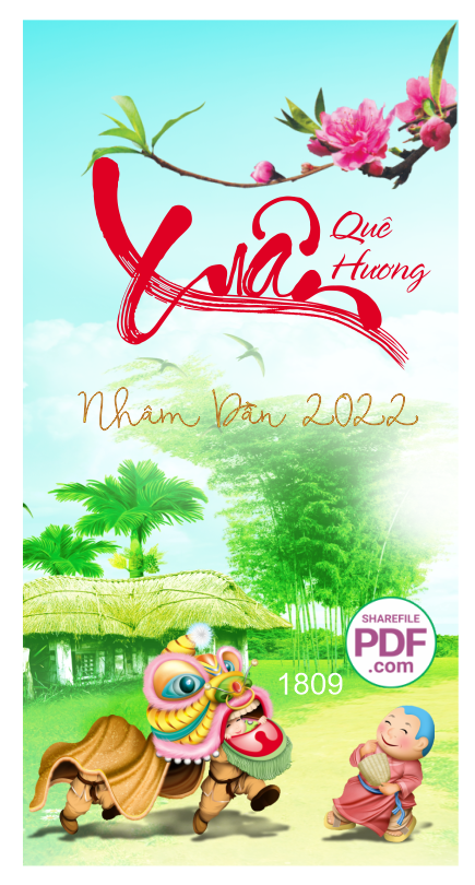 Bao lì xì Xuân Quê Hương Nhâm Dần 2022 file PDF & CDR