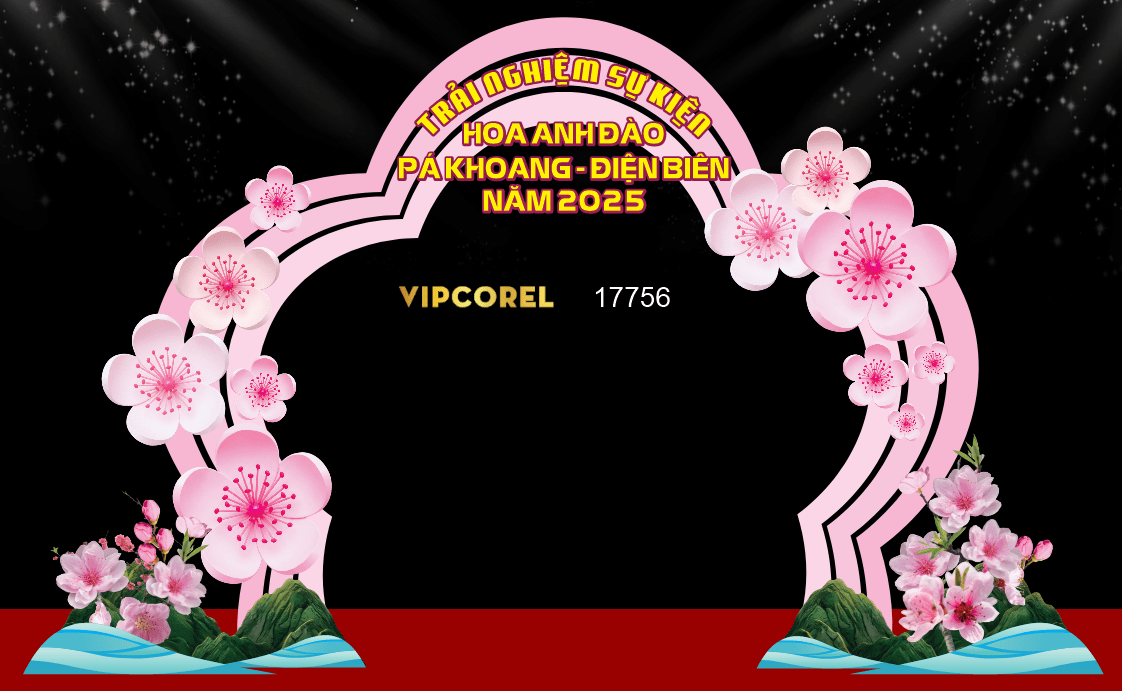 Backdrop Lễ hội Hoa Anh Đào 2026 file corel #4