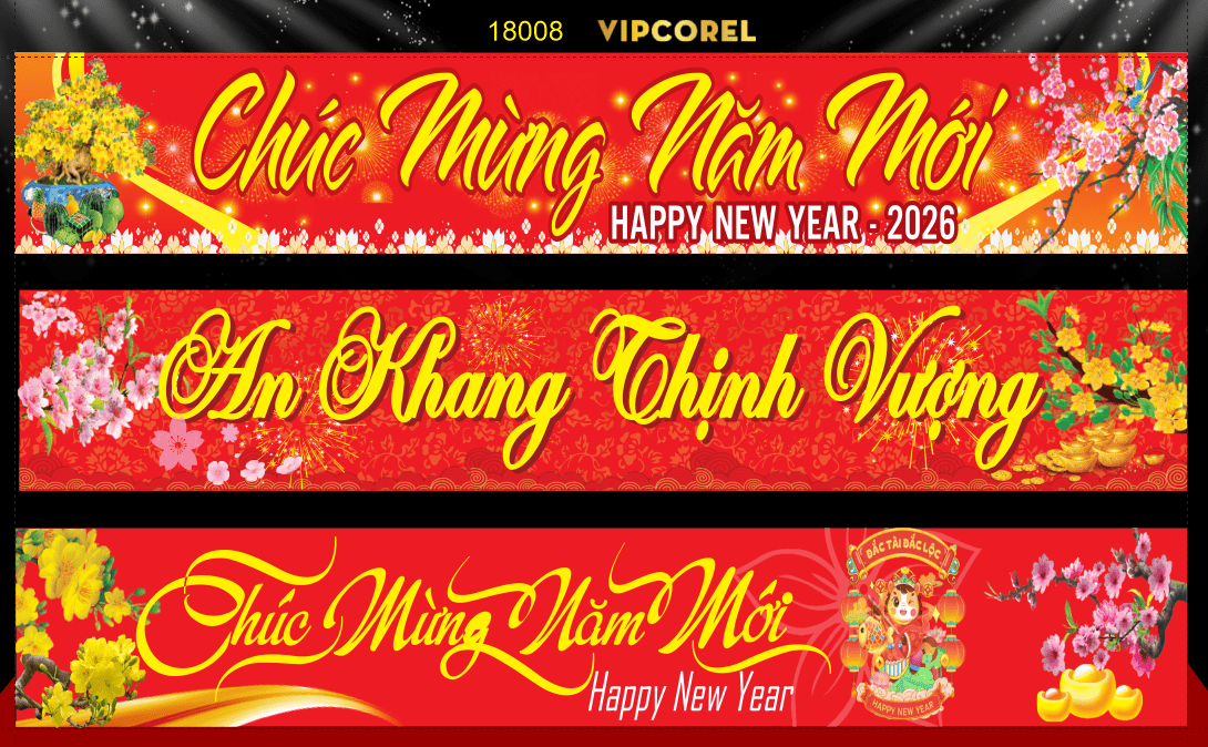 Băng rôn chúc mừng năm mới 2026 #8