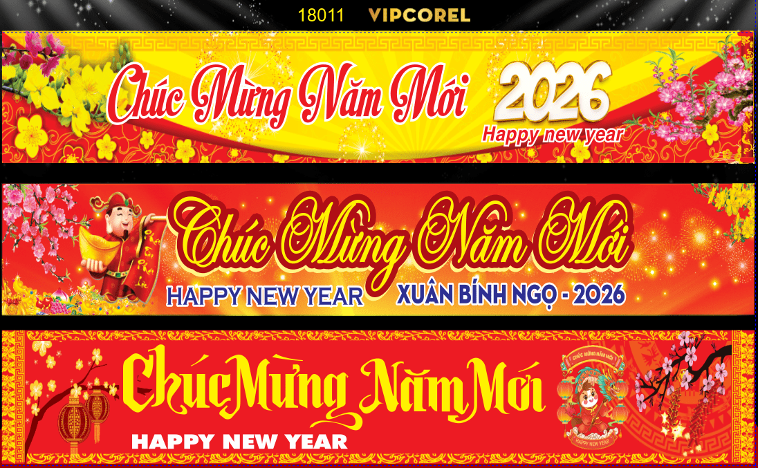 Băng rôn chúc mừng năm mới 2026 #11