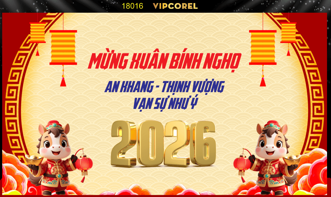 Market Chúc mừng năm mới 2026 file corel #521