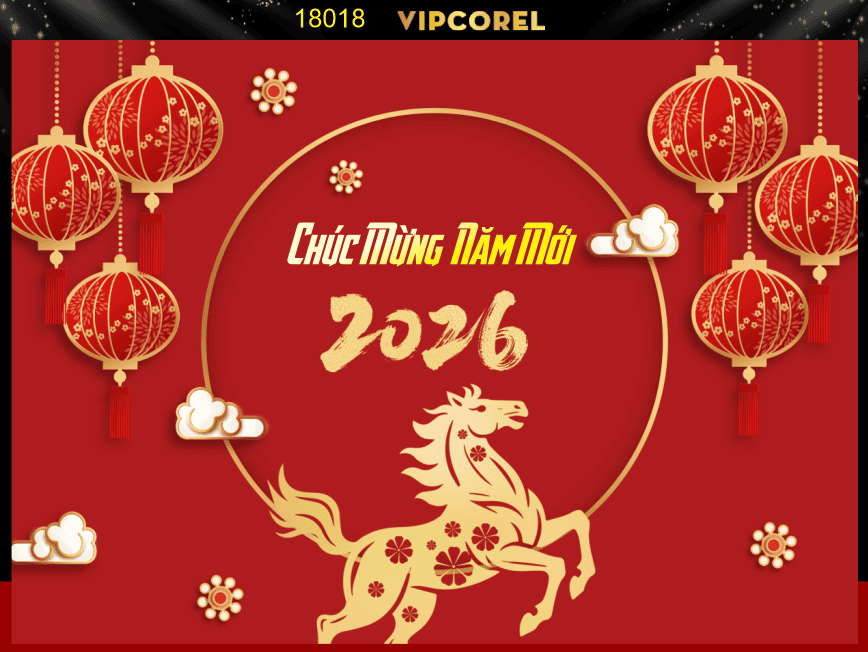 Market Chúc mừng năm mới 2026 file corel #523