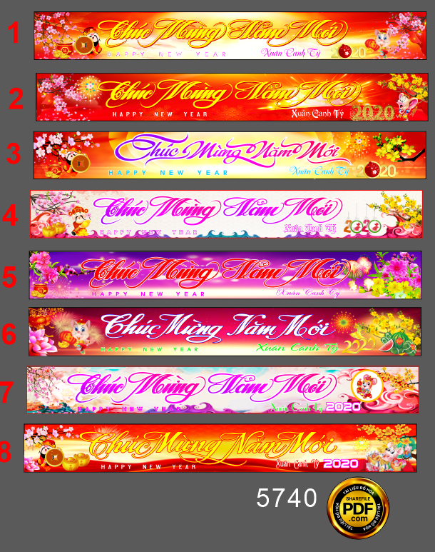 Market băng rôn chúc mừng năm mới 2020 file corel