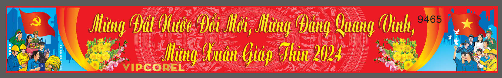 Băng rôn mừng đất nước đổi mới 2024 #7 vector