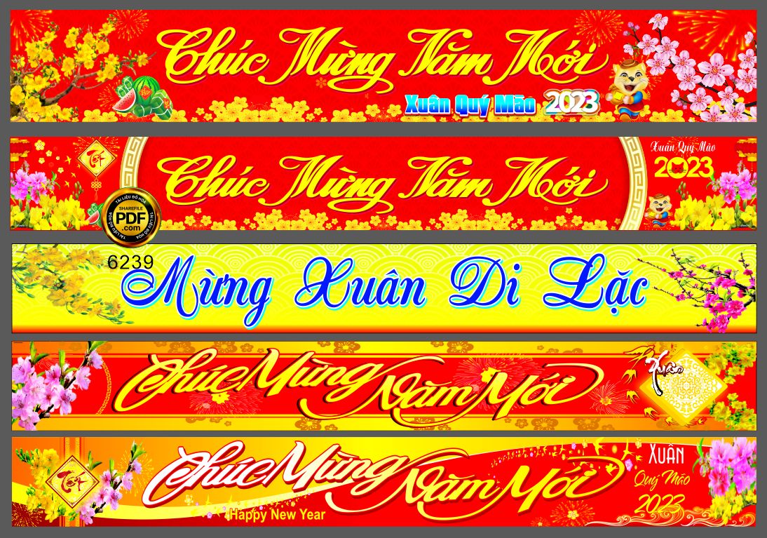 Băng rôn Mừng Xuân Di Lạc 2023 #6 file corel