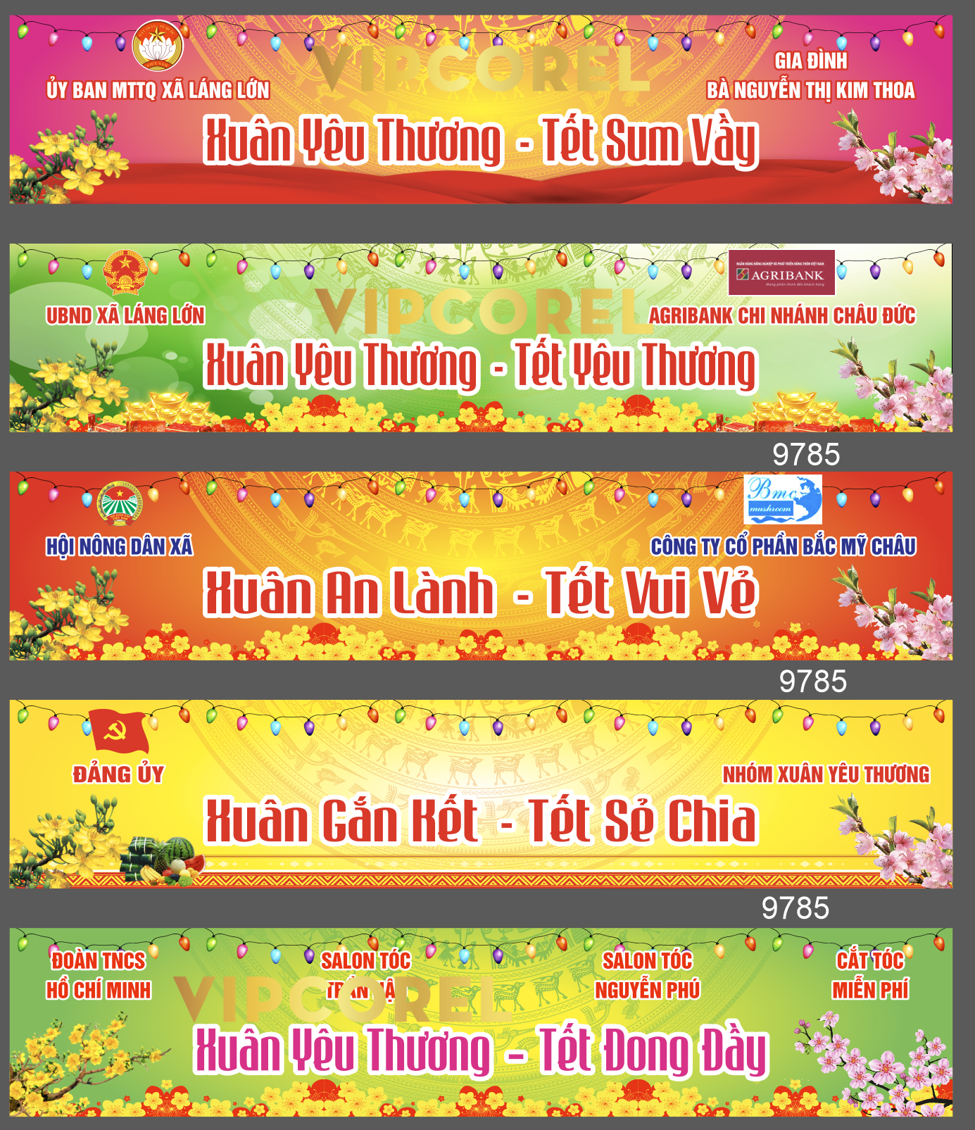 Băng rôn xuân yêu thương – tết sum vầy vector