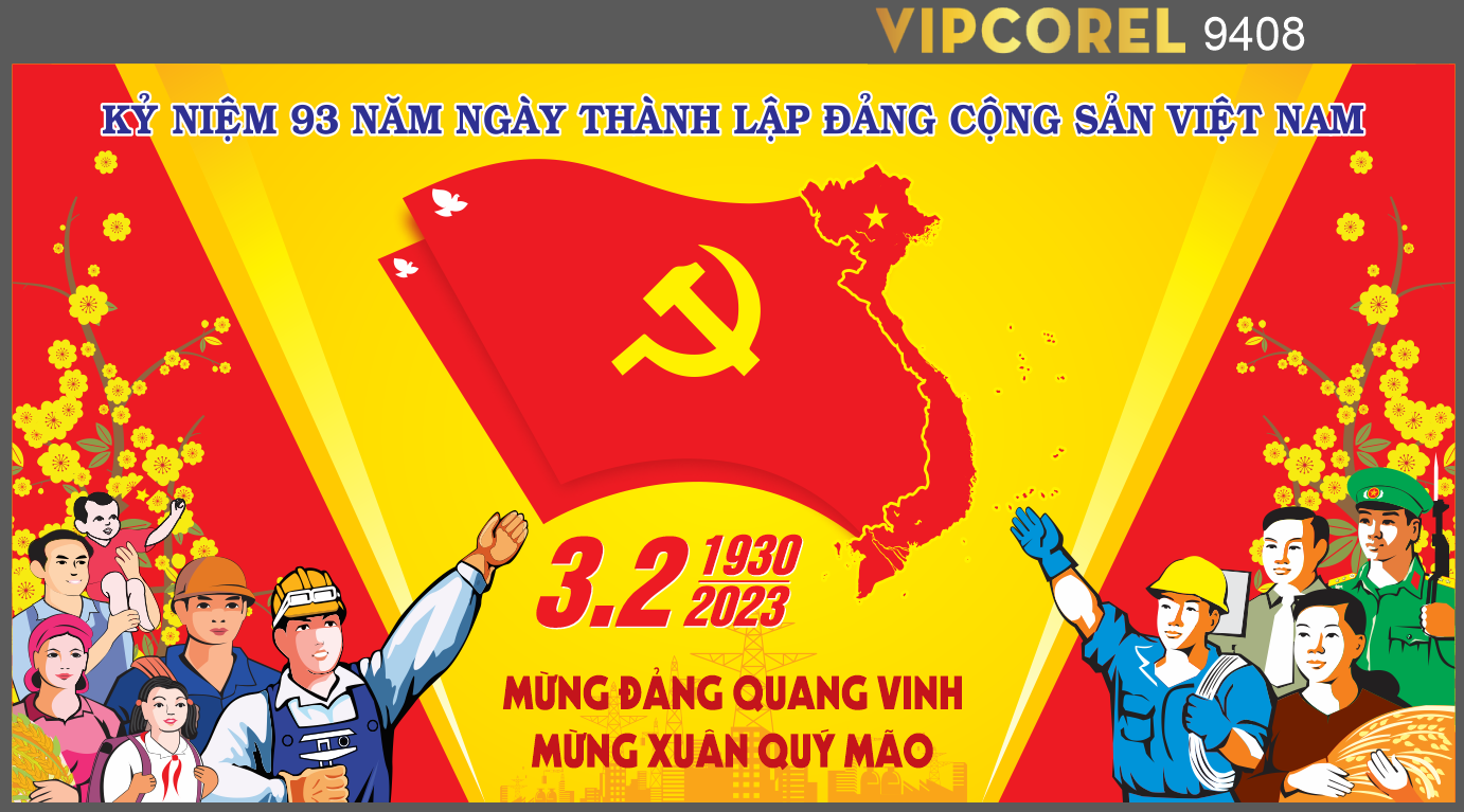 Pano mừng Đảng Quang Vinh – Mừng Xuân 3/2