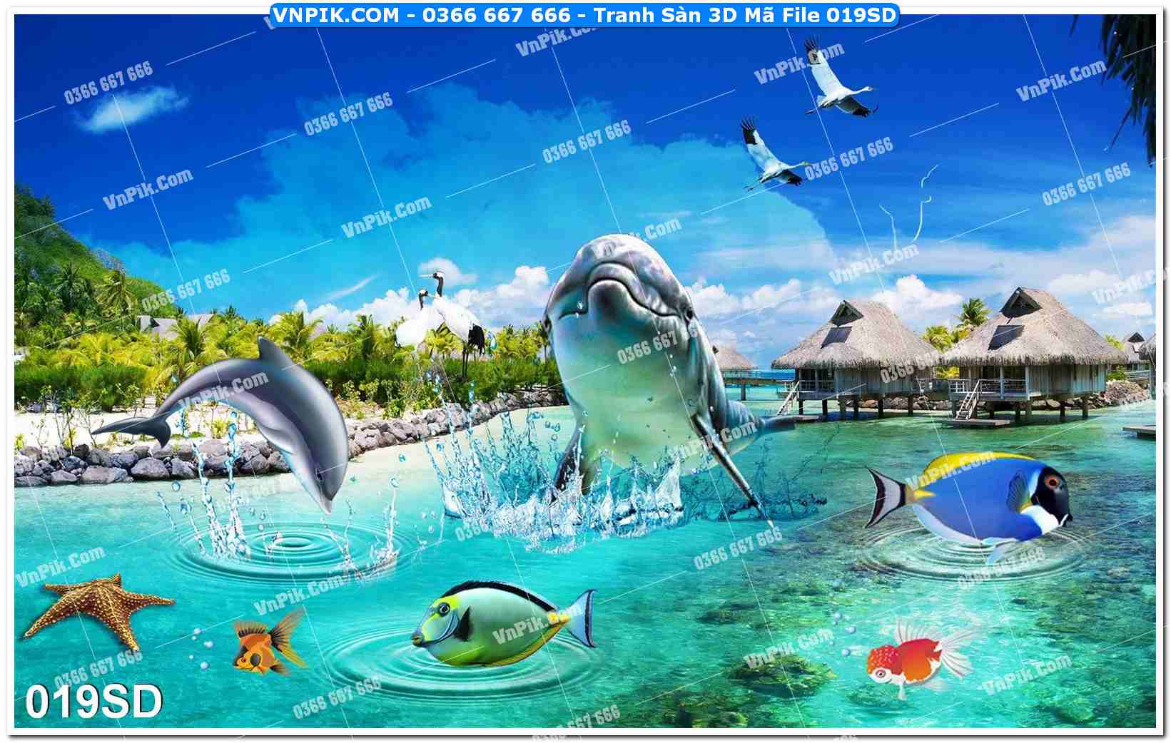 Tranh Sàn 3D Mã File 019SD