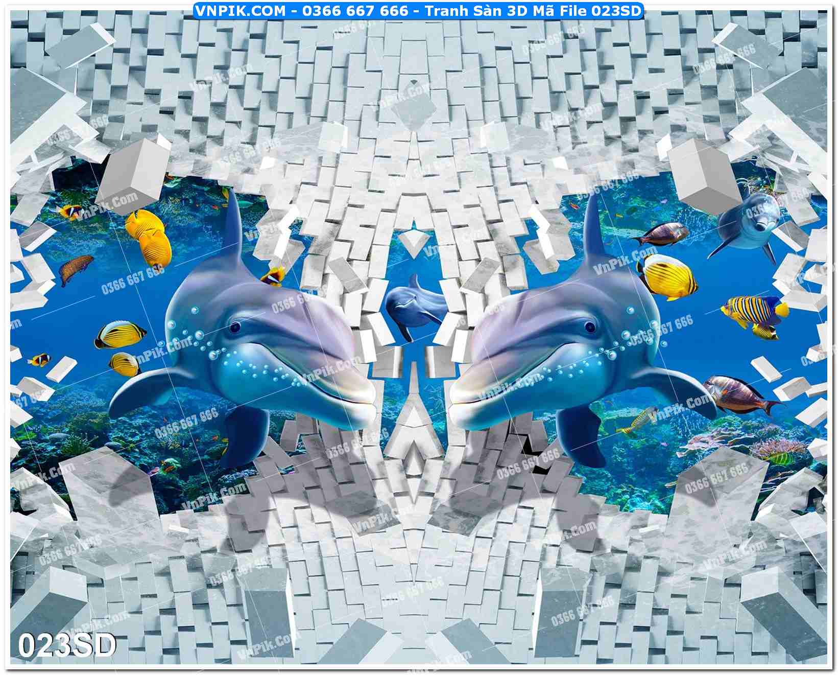 Tranh Sàn 3D Mã File 023SD