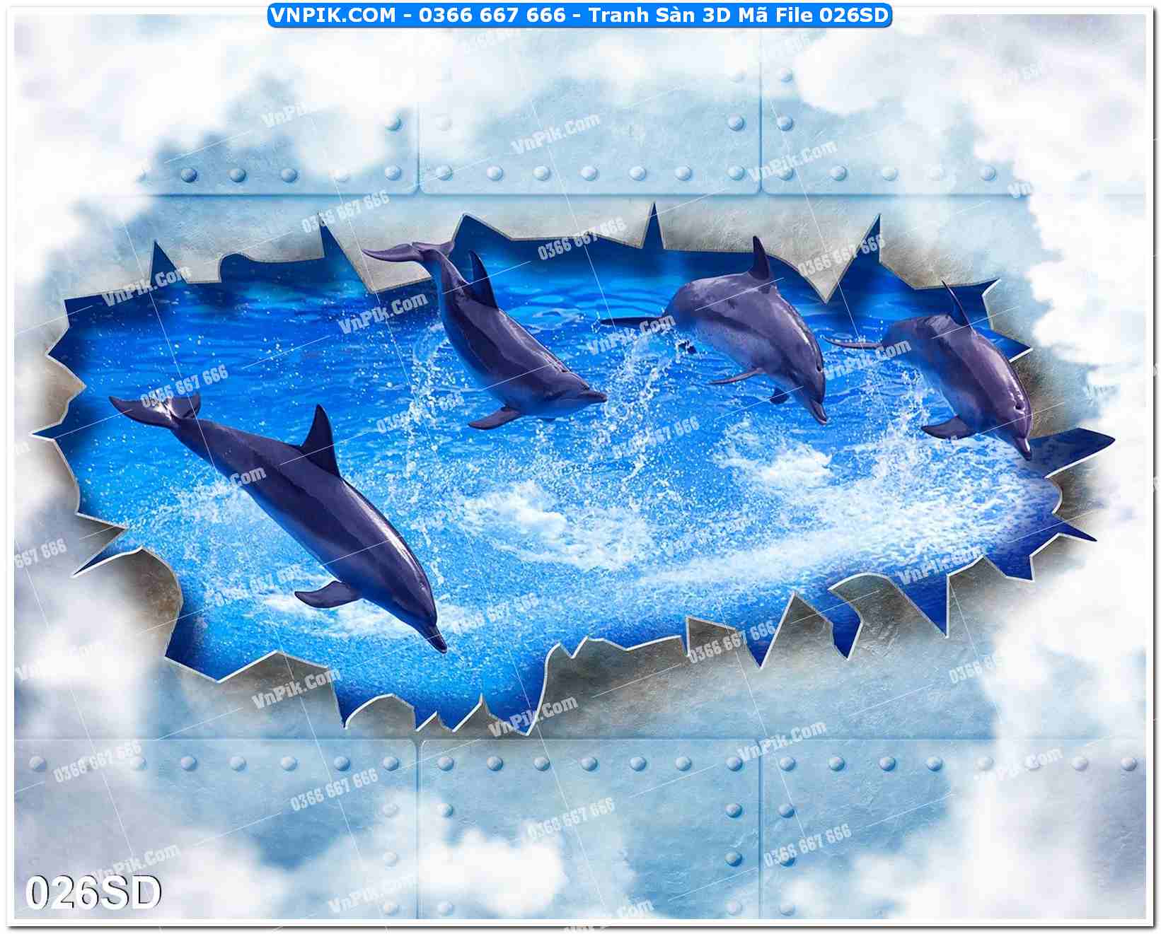 Tranh Sàn 3D Mã File 026SD