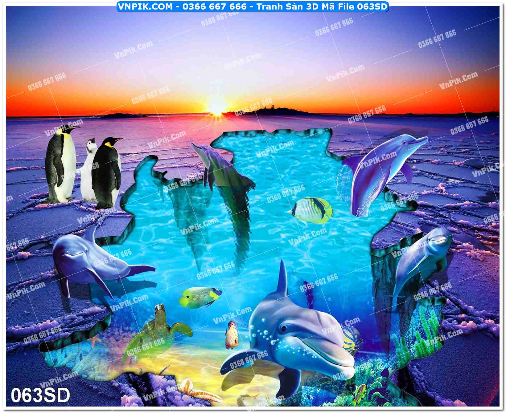 Tranh Sàn 3D Mã File 063SD