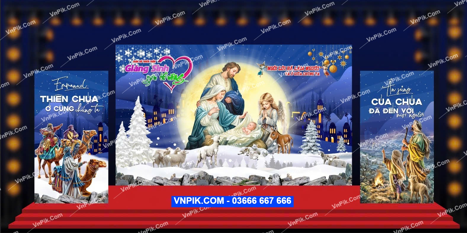 Phông Mừng Chúa Giáng Sinh [Backdrop giáng sinh Noel] File PSD (20)